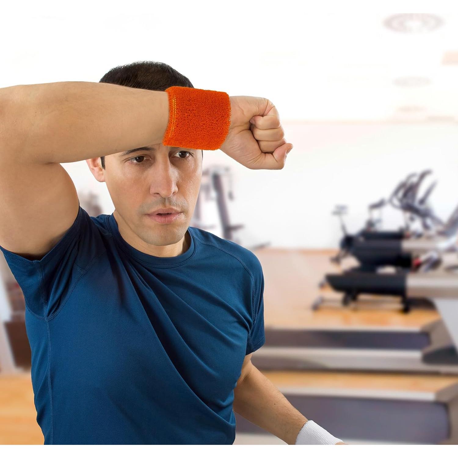 Muñequera Deportiva PATIKIL Algodón Toalla Absorbente 8x5cm