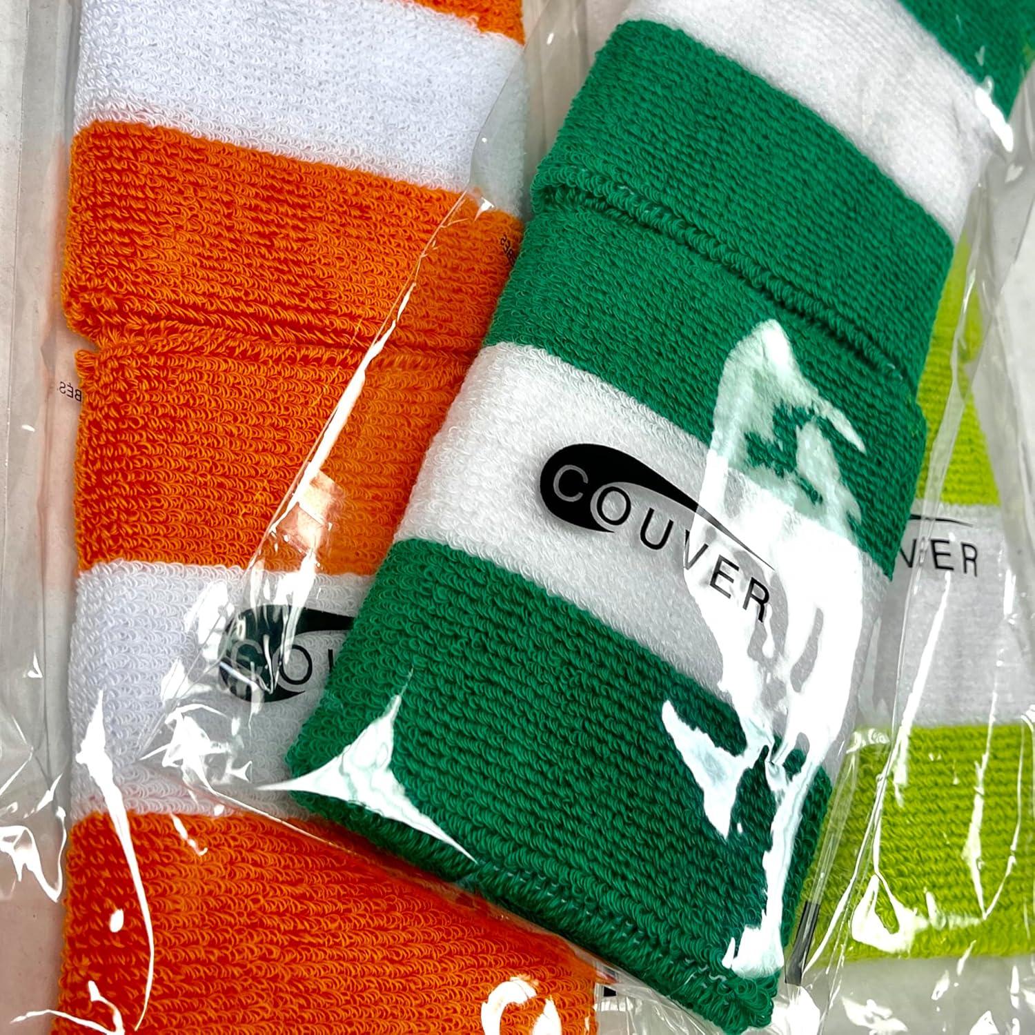 Conjunto de Banda para la Cabeza y Muñequera COUVER Verde/Negro