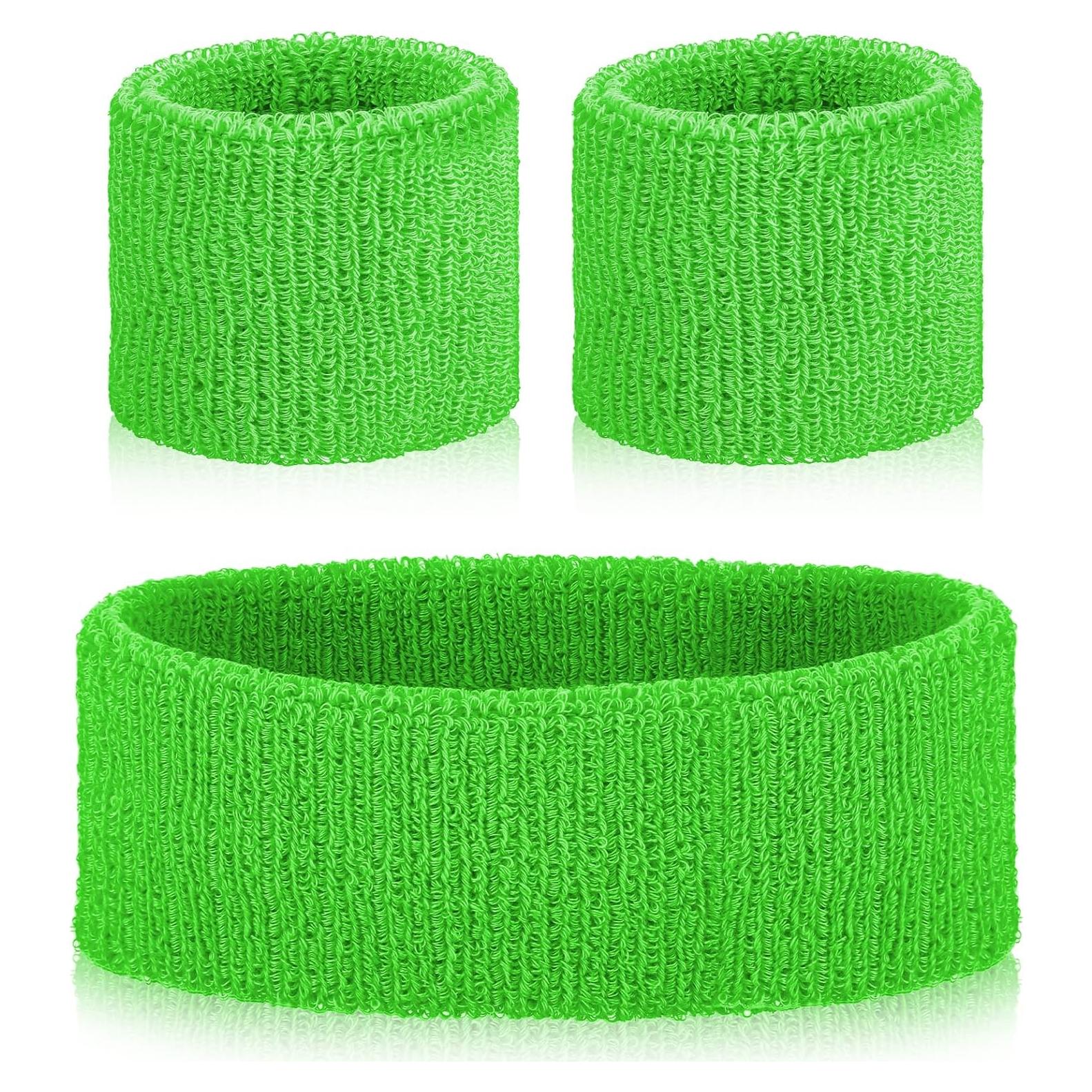 Set de Bandas para Sudor Neón EupHHonycs - 1 Diadema y 2 Muñequera