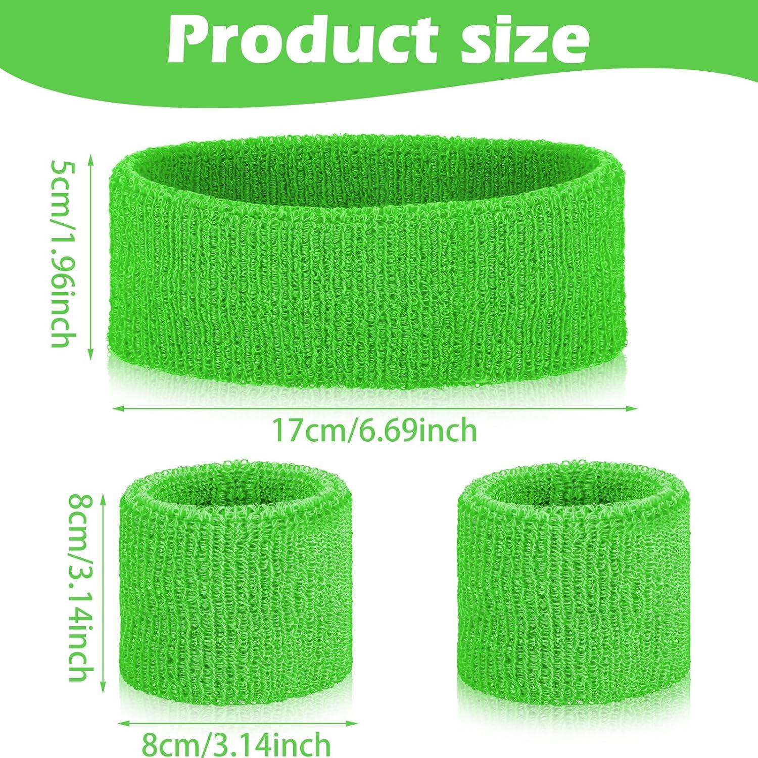 Set de Bandas para Sudor Neón EupHHonycs - 1 Diadema y 2 Muñequera