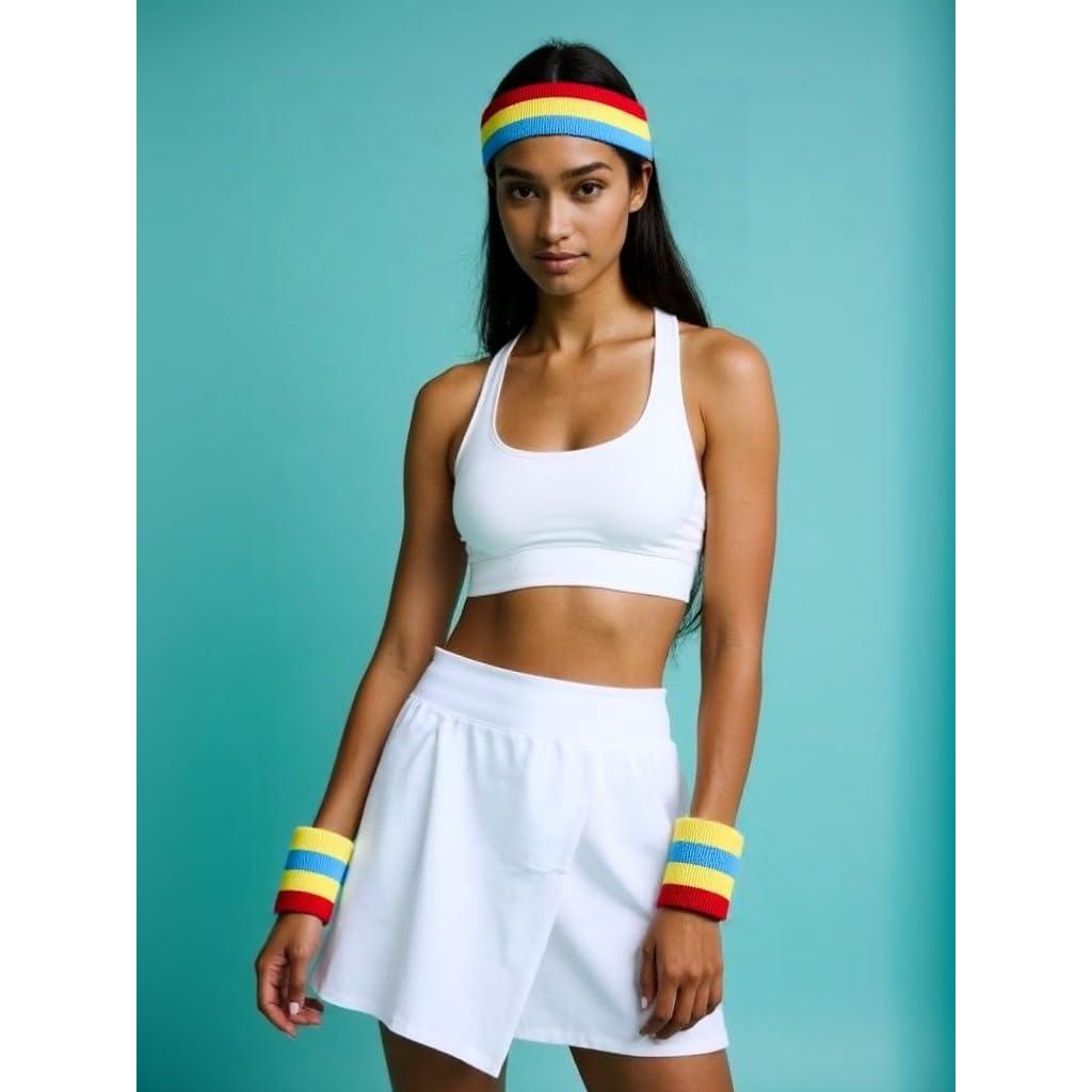 Conjunto de Muñequera y Diadema TOOPONE - Absorbente, Unisex