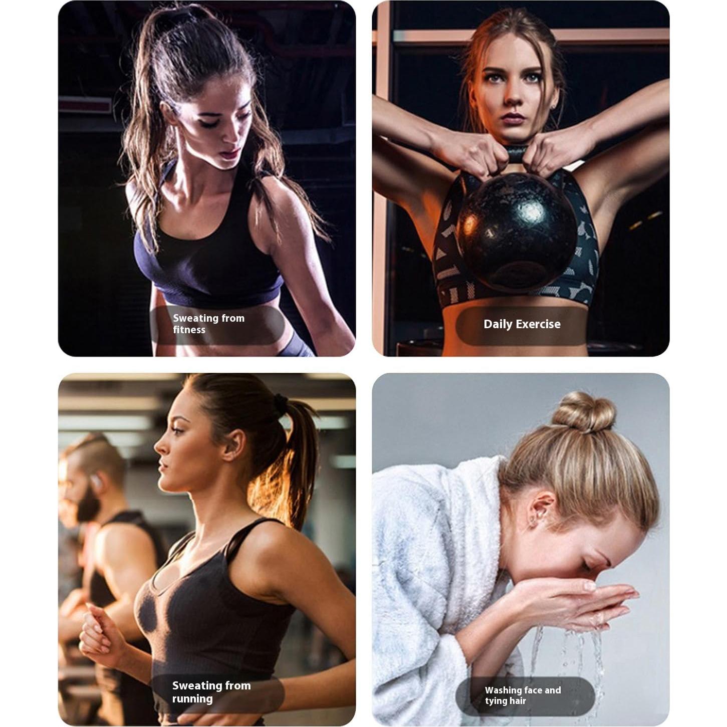 Conjunto de Muñequera y Diadema TOOPONE - Absorbente, Unisex