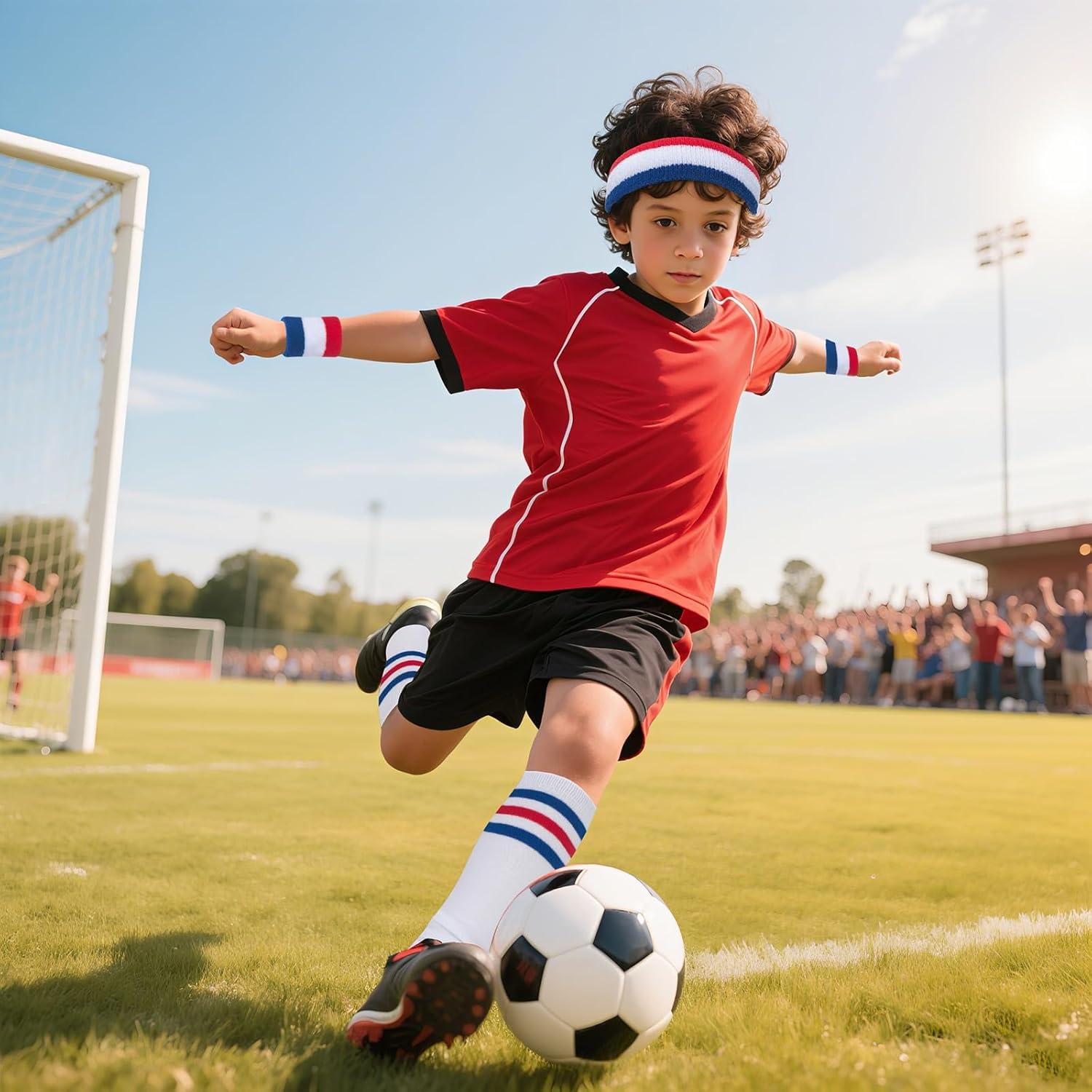 Conjunto Deportivo ONUPGO 5 Piezas para Niños - Diadema, Muñequera y Calcetines