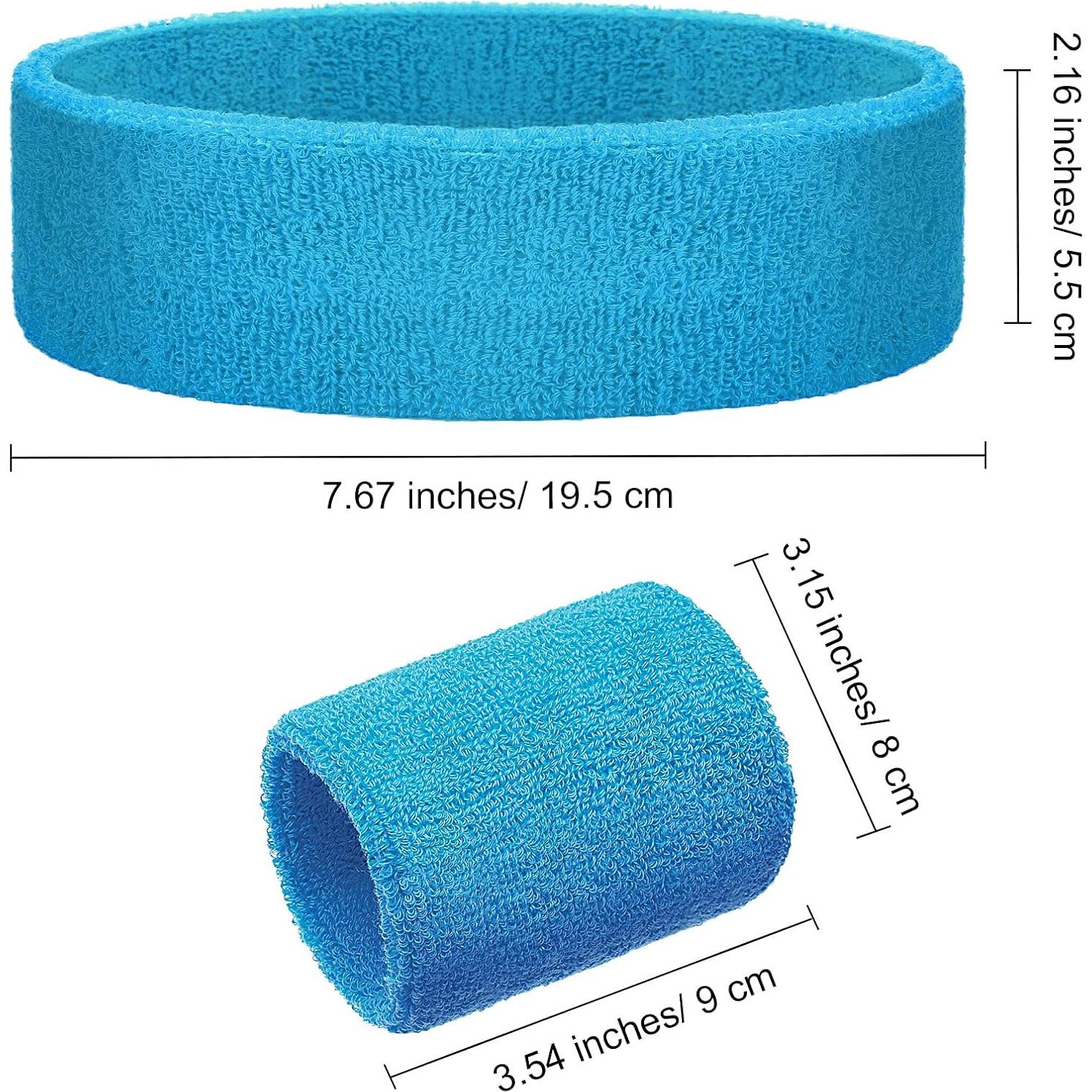 Juego de 12 Muñequera y Diademas Neón Bememo para Deportes