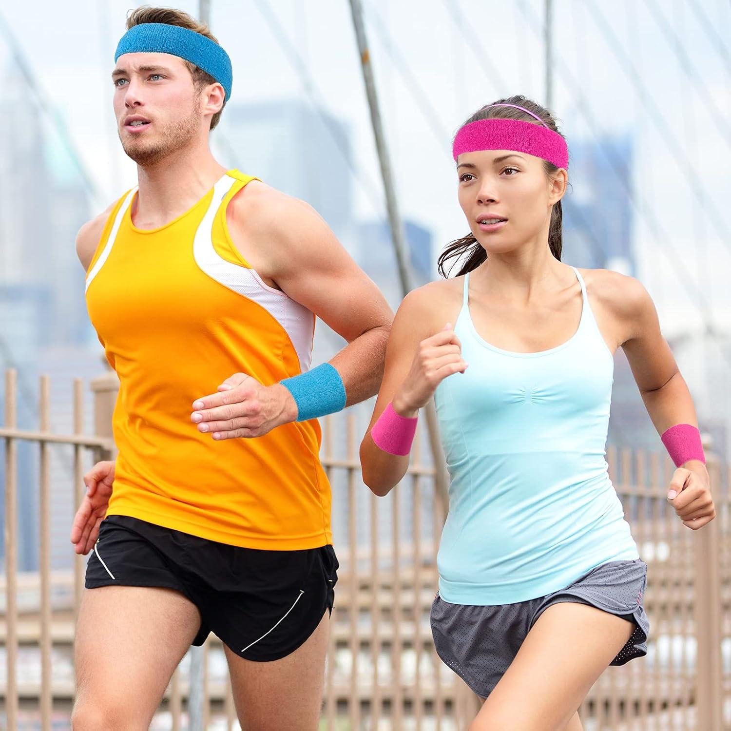 Juego de 12 Muñequera y Diademas Neón Bememo para Deportes