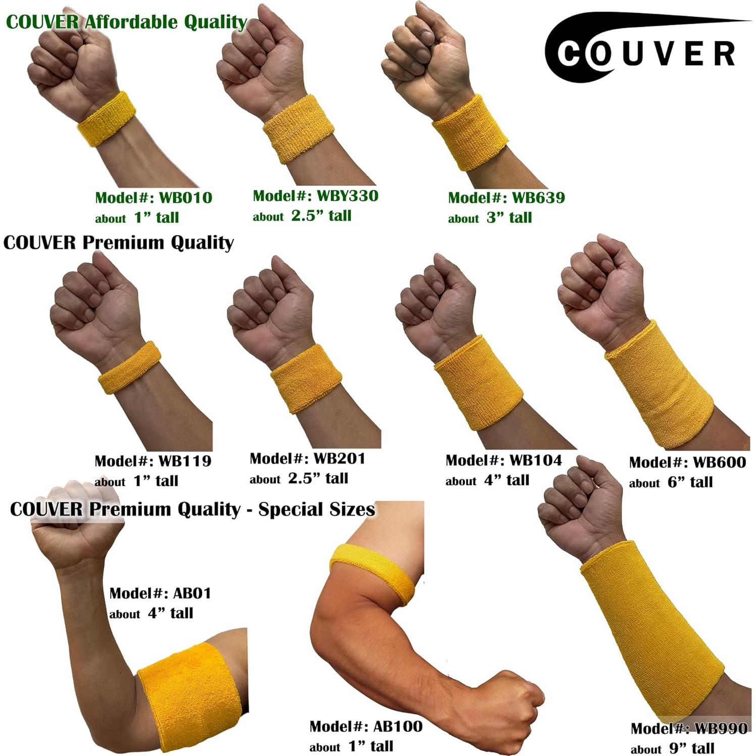 Banda Deportiva Doble Capa COUVER Amarillo Neón Unisex