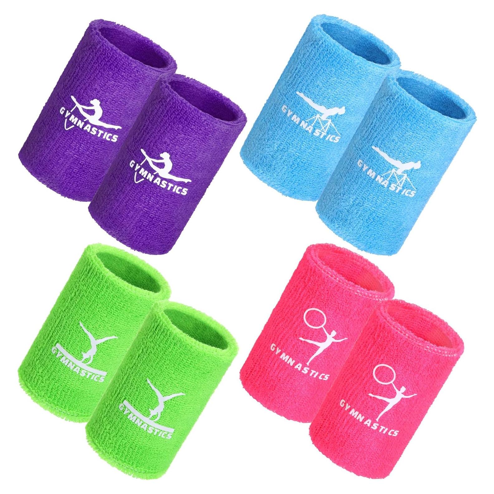 Muñequera de Gimnasia Blosssound 4 Pares 8x10 cm Colores