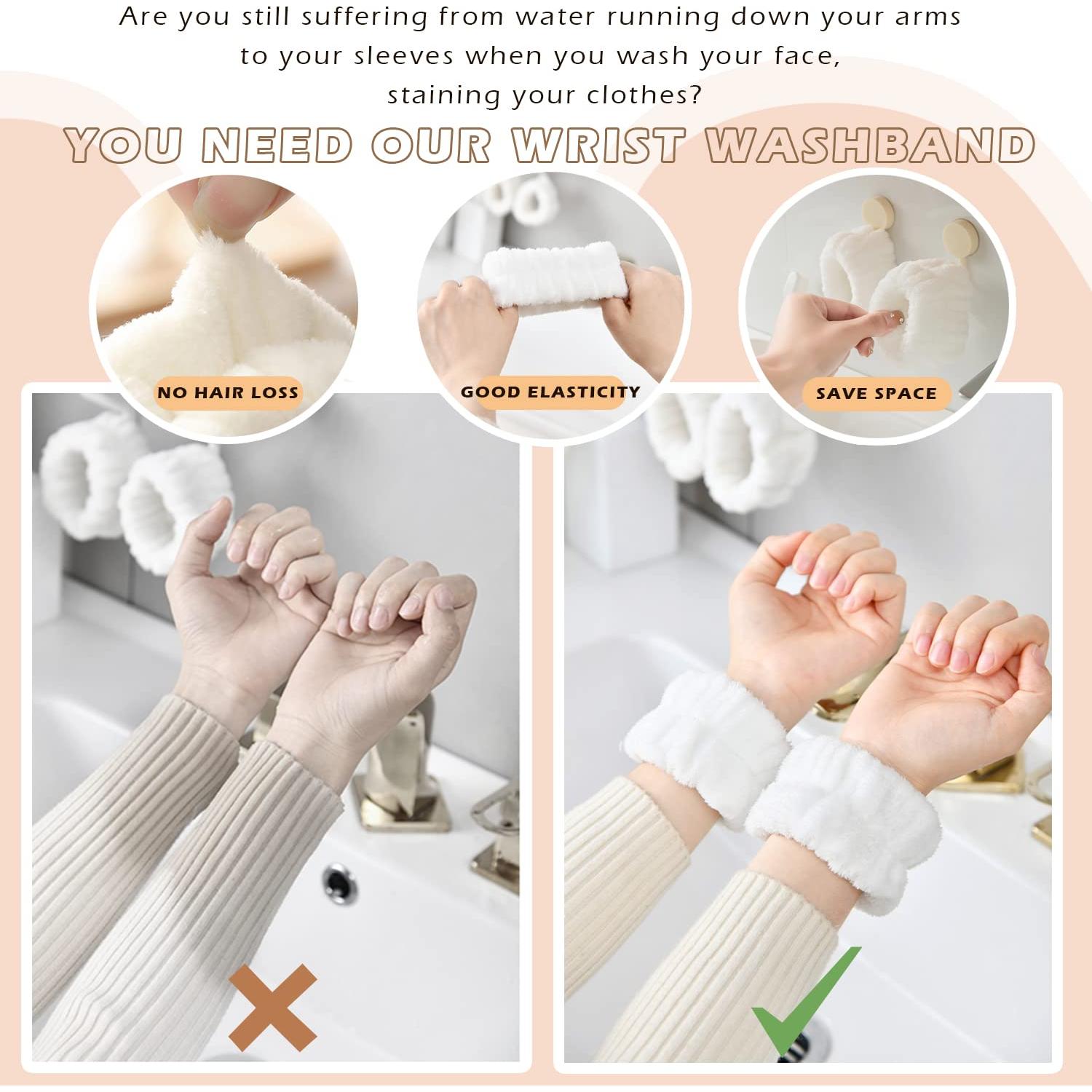 Muñequera de Lavado de Cara JANFUN 8PCS Microfibra Leopardo