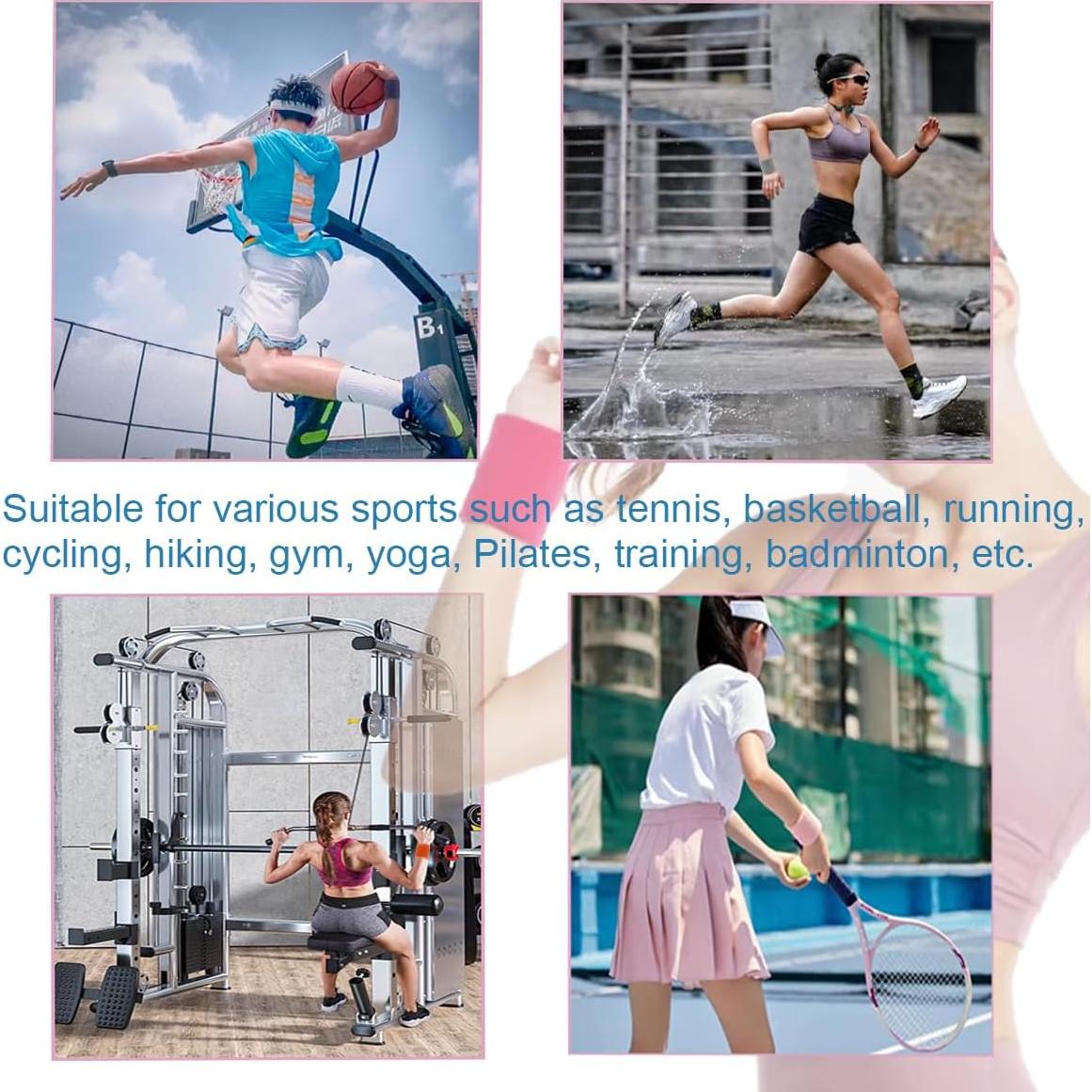 12 Muñequera Deportiva Unisex EAEDMY Absorbente de Sudor