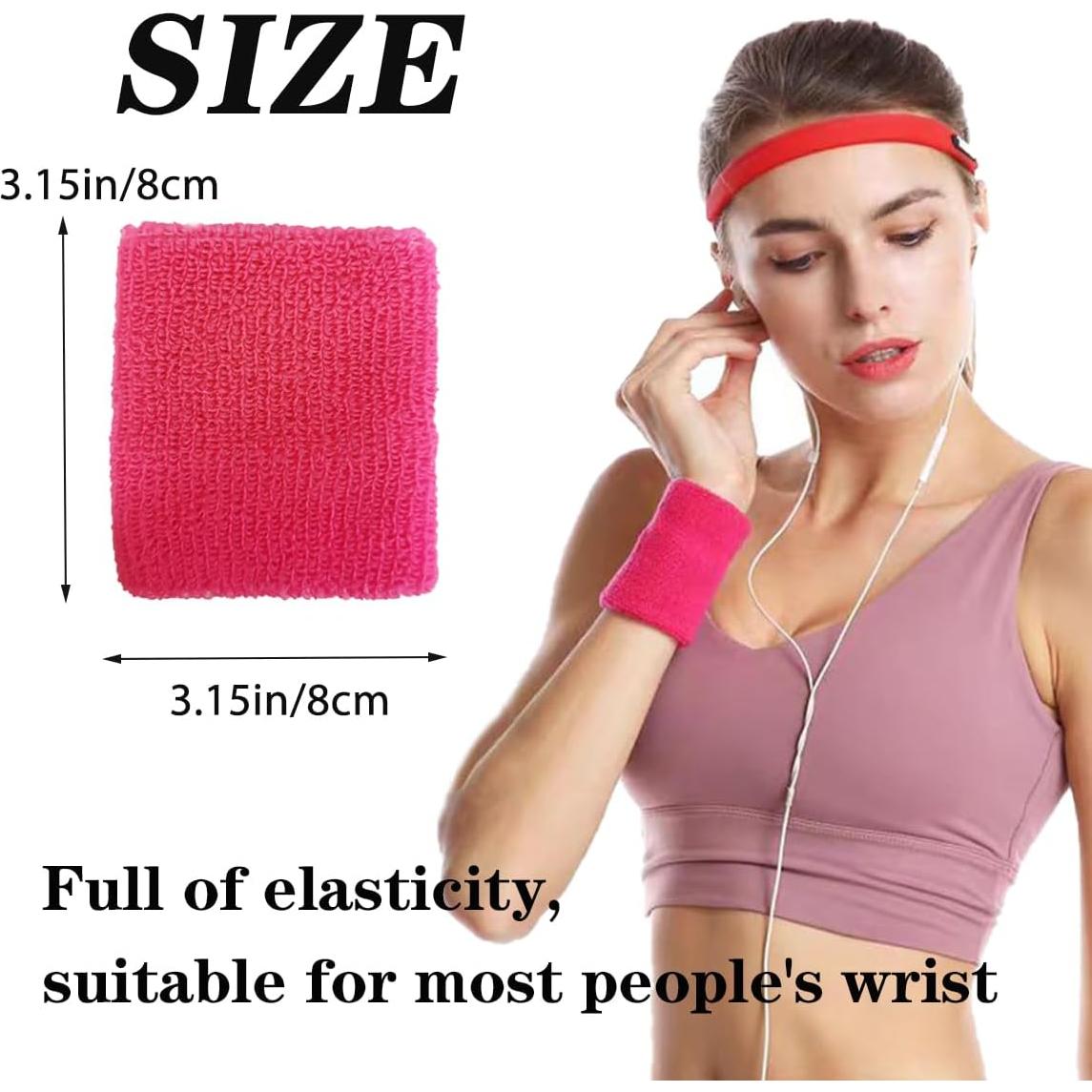 12 Muñequera Deportiva Unisex EAEDMY Absorbente de Sudor