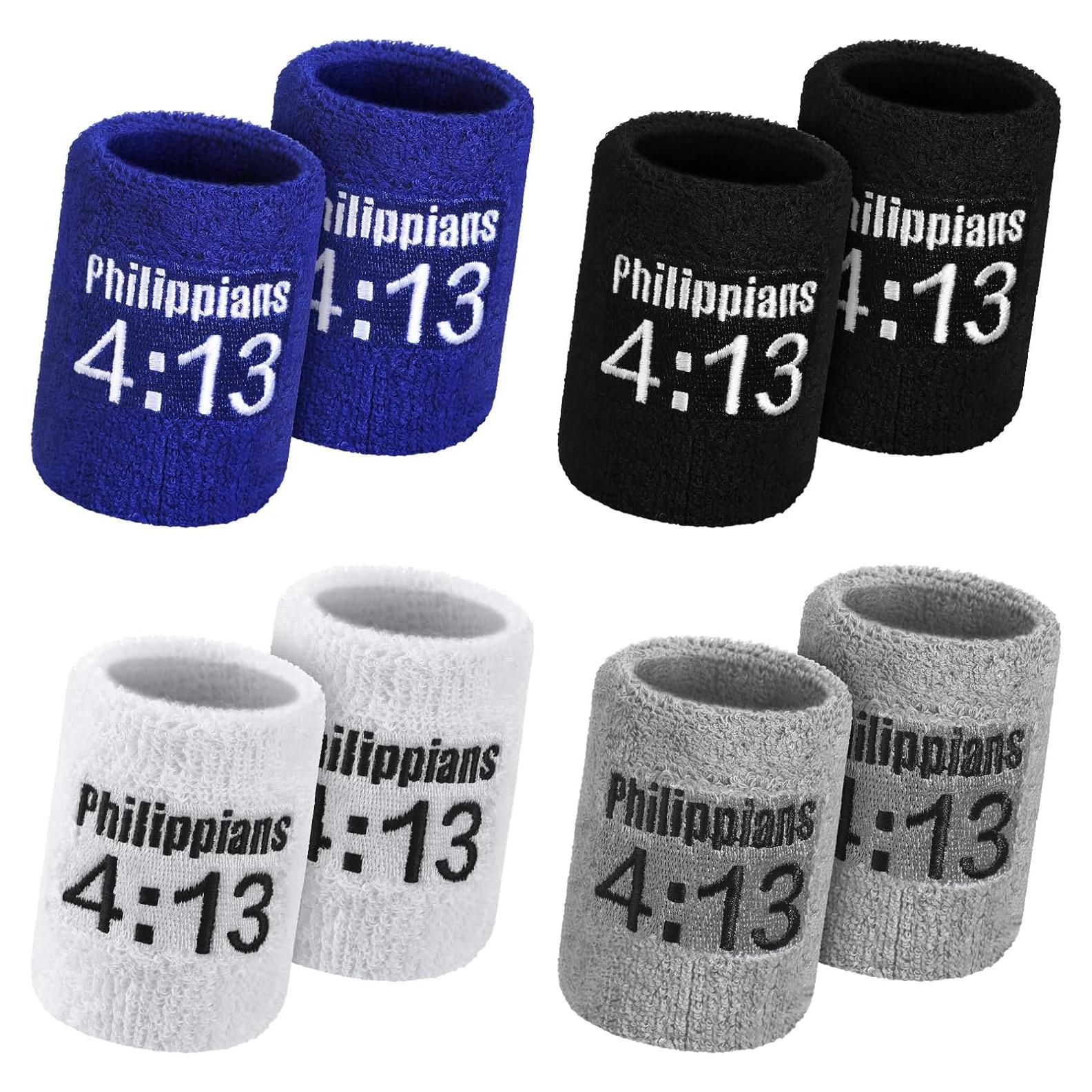 Pulseras de Fe Soulchen 4 Pares Filipenses 4:13 Unisex
