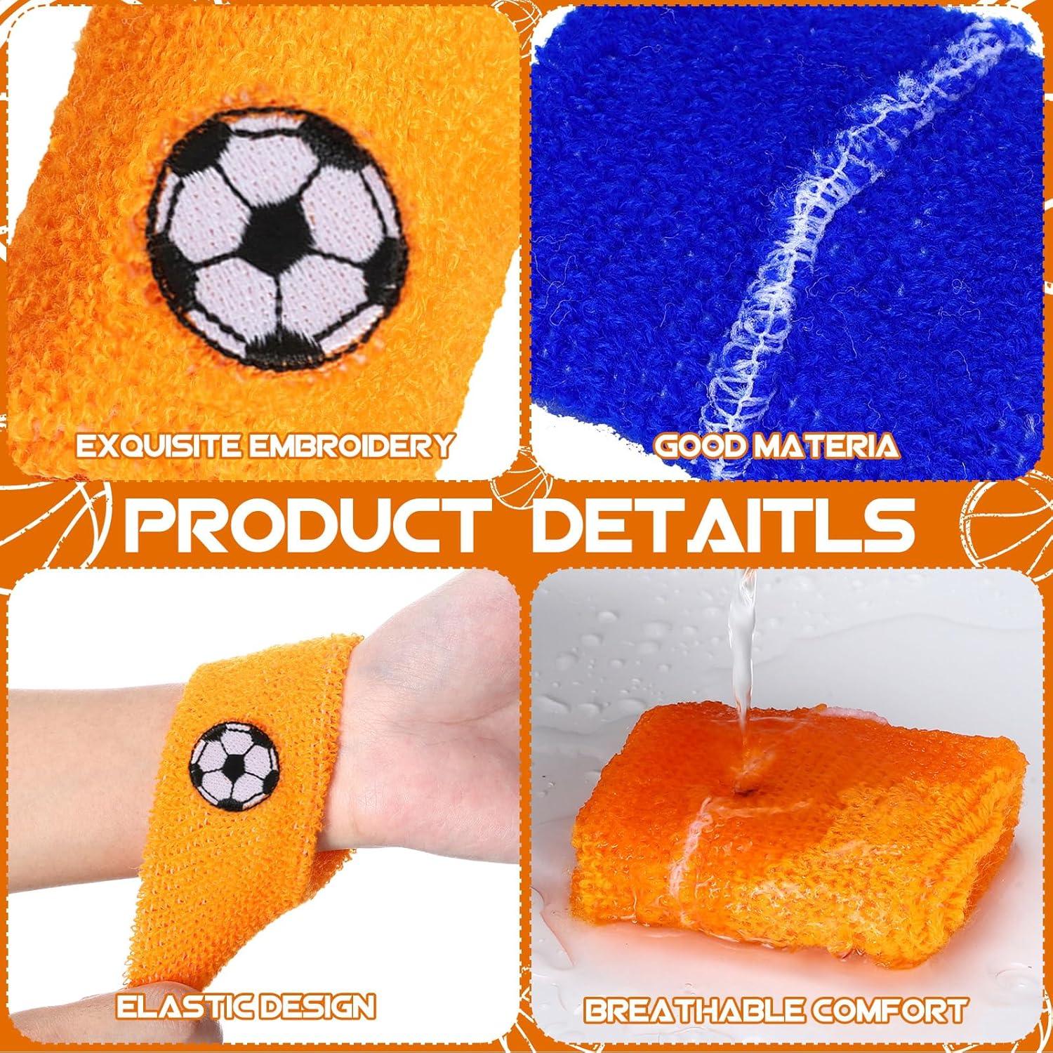 24 Pulseras Deportivas Gejoy para Niños - Toalla Colorida