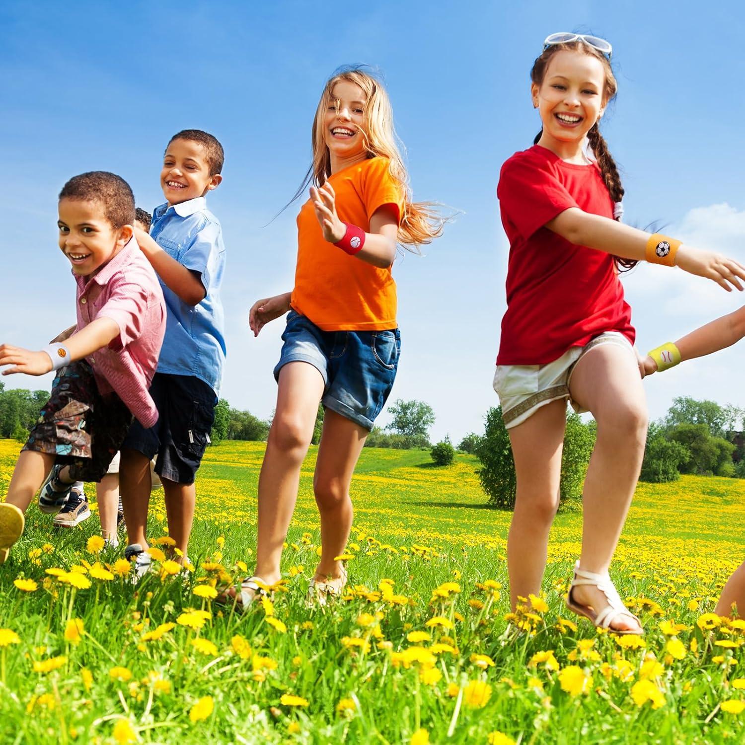24 Pulseras Deportivas Gejoy para Niños - Toalla Colorida