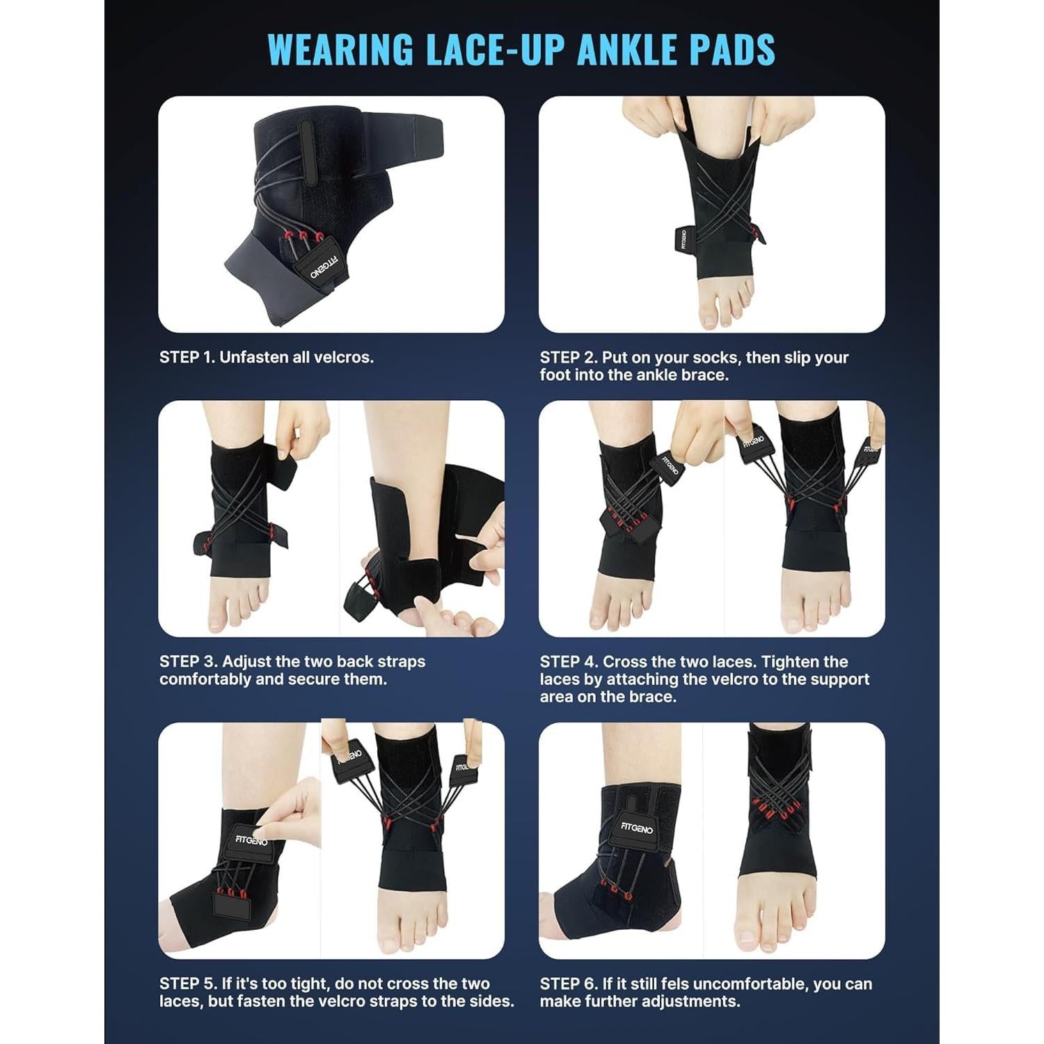 Faja de Tobillo Fit Geno XS/S Izquierda - Soporte Ajustable