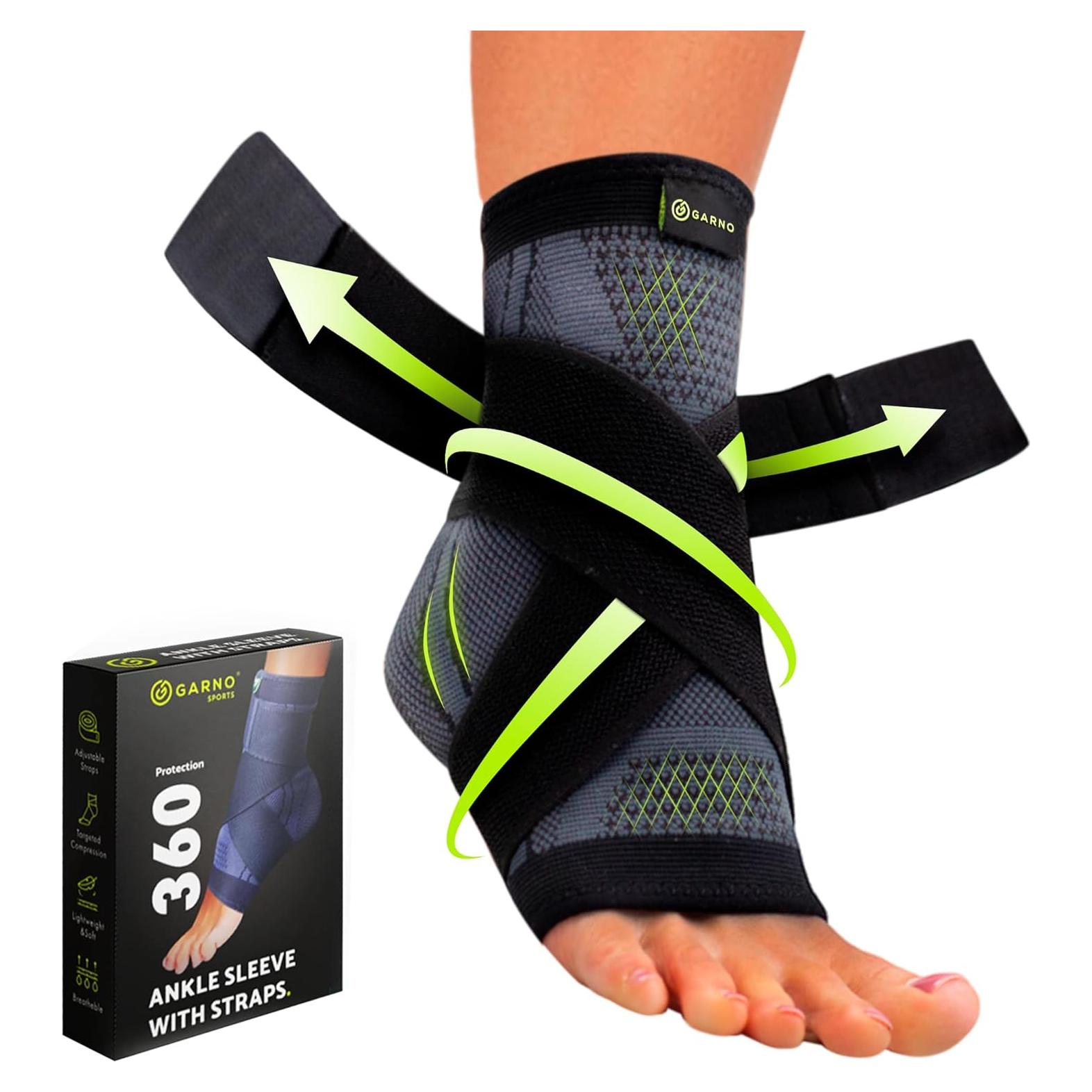 Faja para Tobillo GARNO - Compresión Ajustable Unisex, Alivio Fascitis Plantar