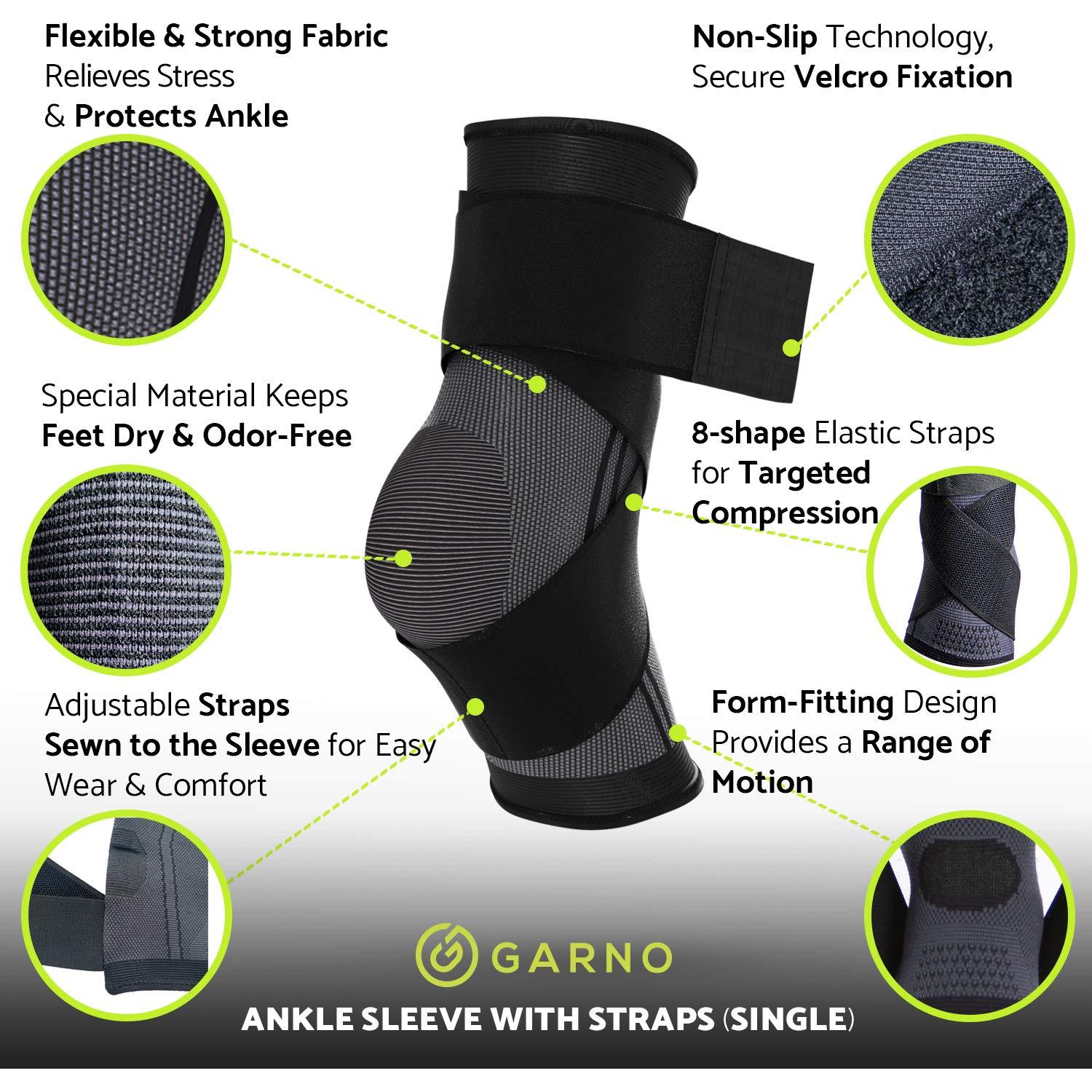 Faja para Tobillo GARNO - Compresión Ajustable Unisex, Alivio Fascitis Plantar