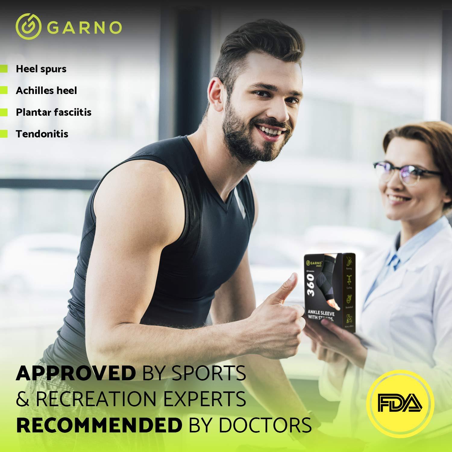 Faja para Tobillo GARNO - Compresión Ajustable Unisex, Alivio Fascitis Plantar