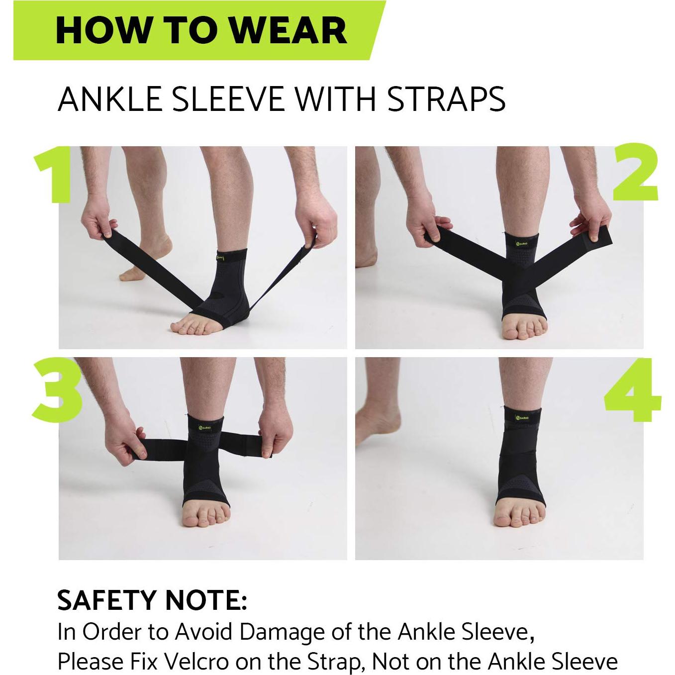 Faja para Tobillo GARNO - Compresión Ajustable Unisex, Alivio Fascitis Plantar