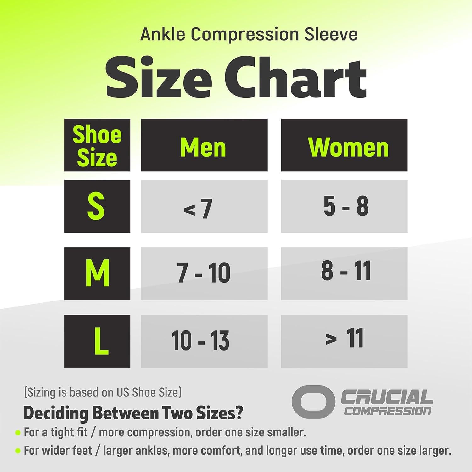 Manga de Compresión para Tobillo Crucial - Soporte Unisex