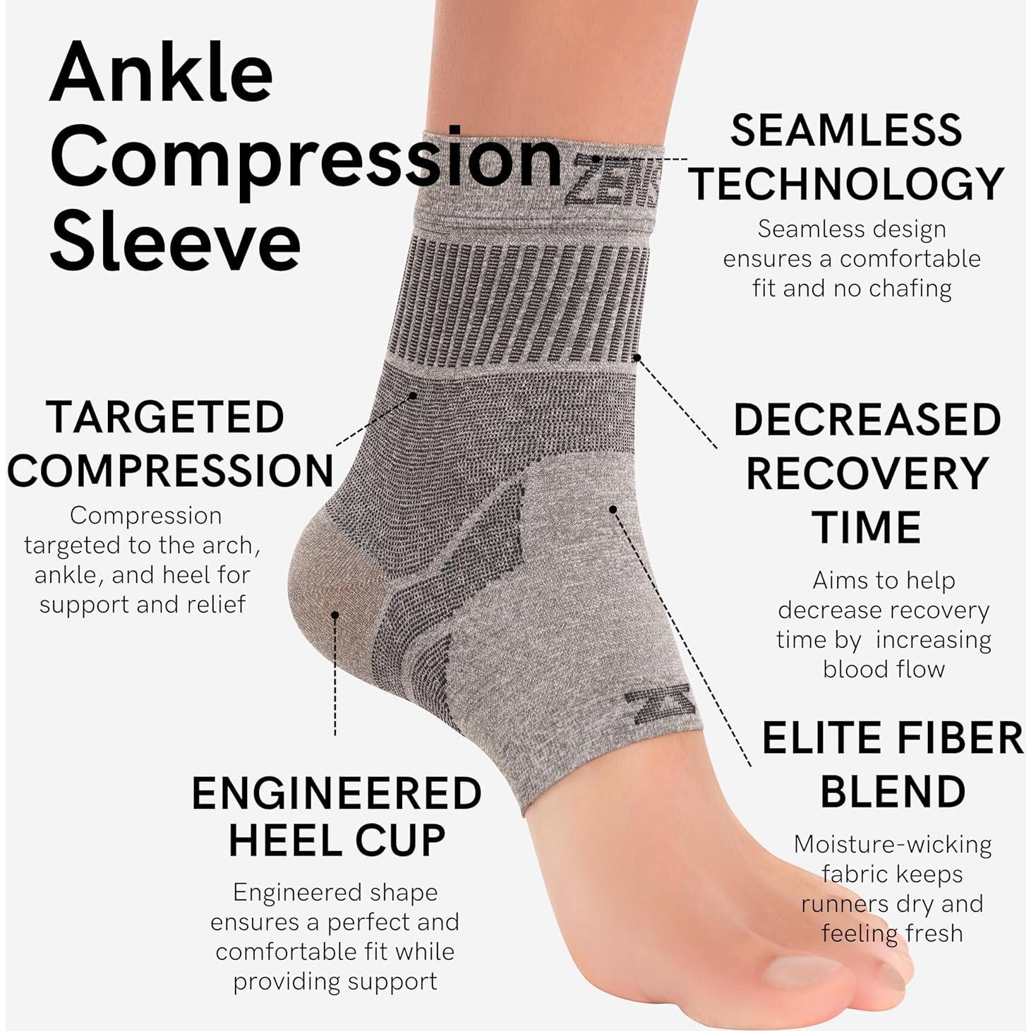 Soporte de Tobillo Zensah - Compresión para Esguinces - Beige