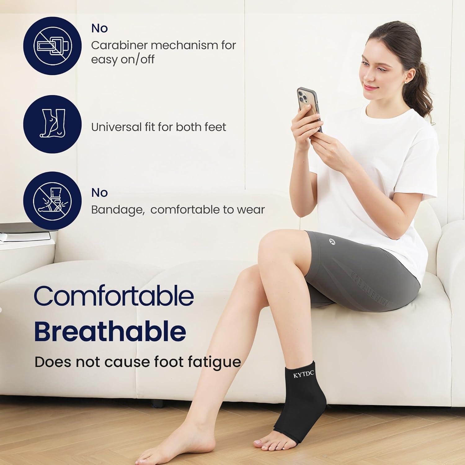 Funda de Hielo para Tobillo KYTDC Grande Negra Reutilizable