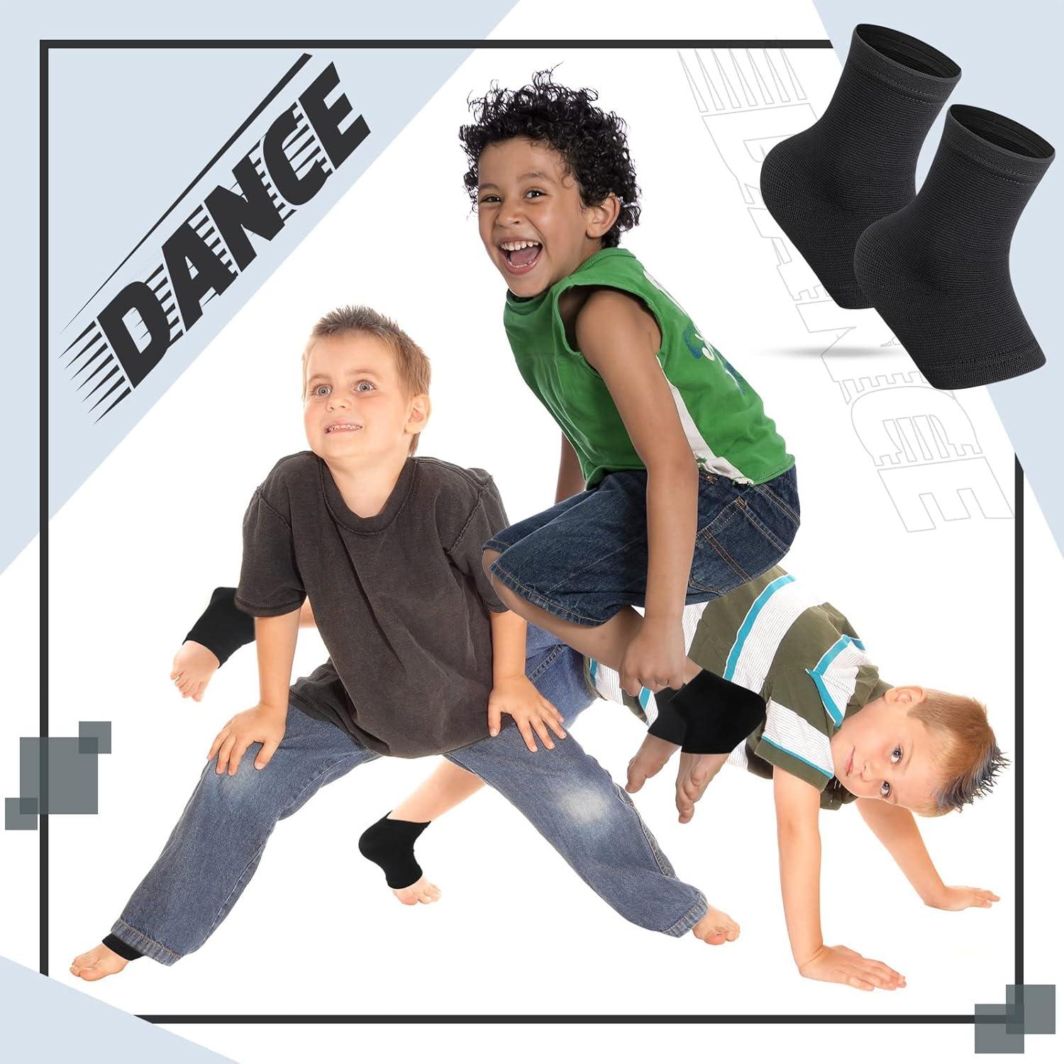 Mangas de Compresión para Tobillo Tarpop Niños 3 Pares Negro