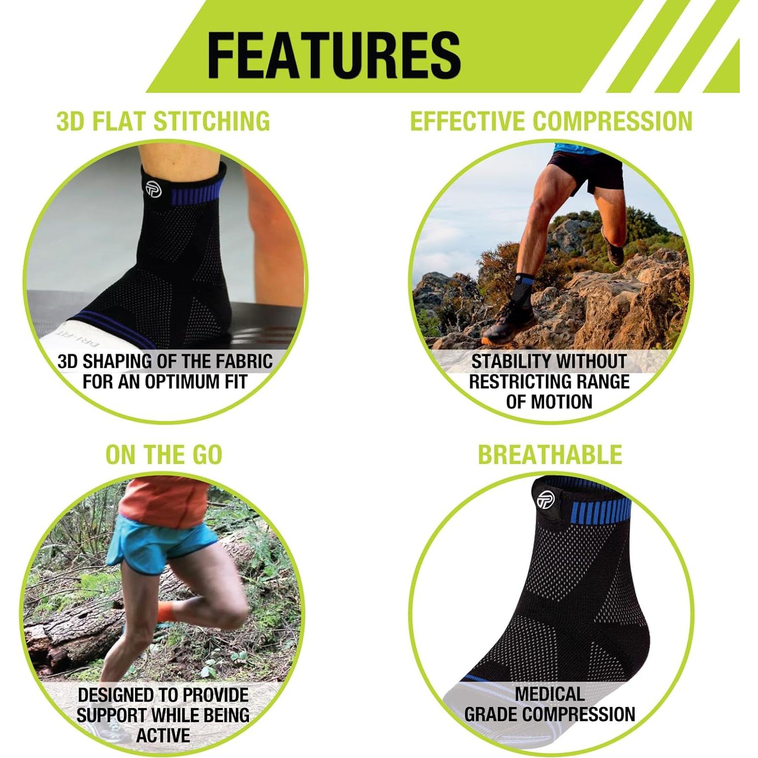 Soporte de Tobillo 3D Pro-Tec Athletics Mediano Transpirable