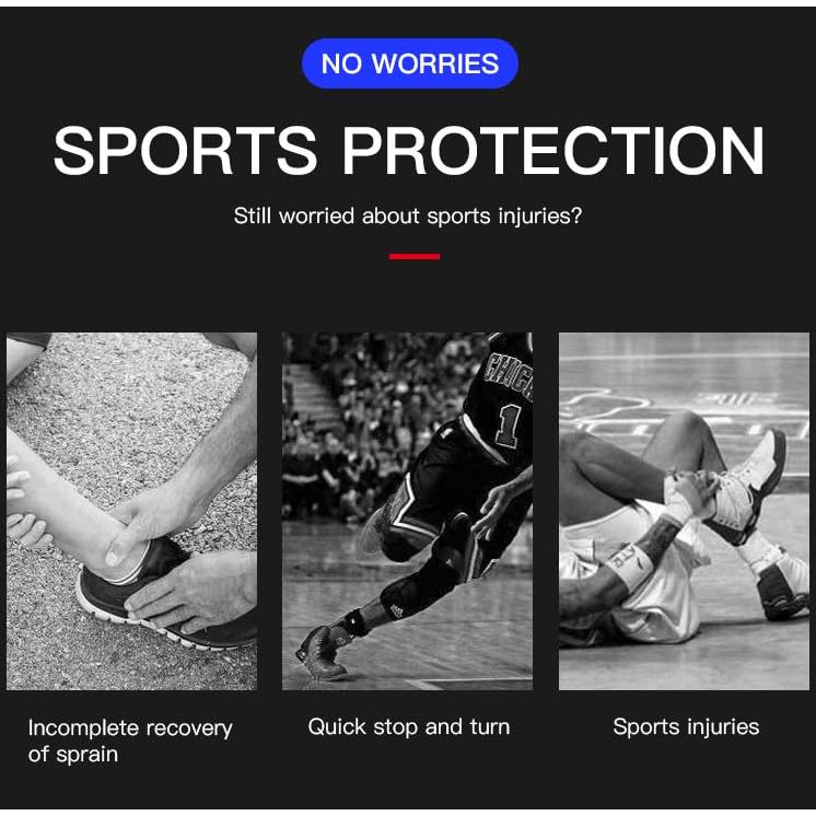 Férula de Tobillo SUJAYU Compresión Ajustable Negro Grande