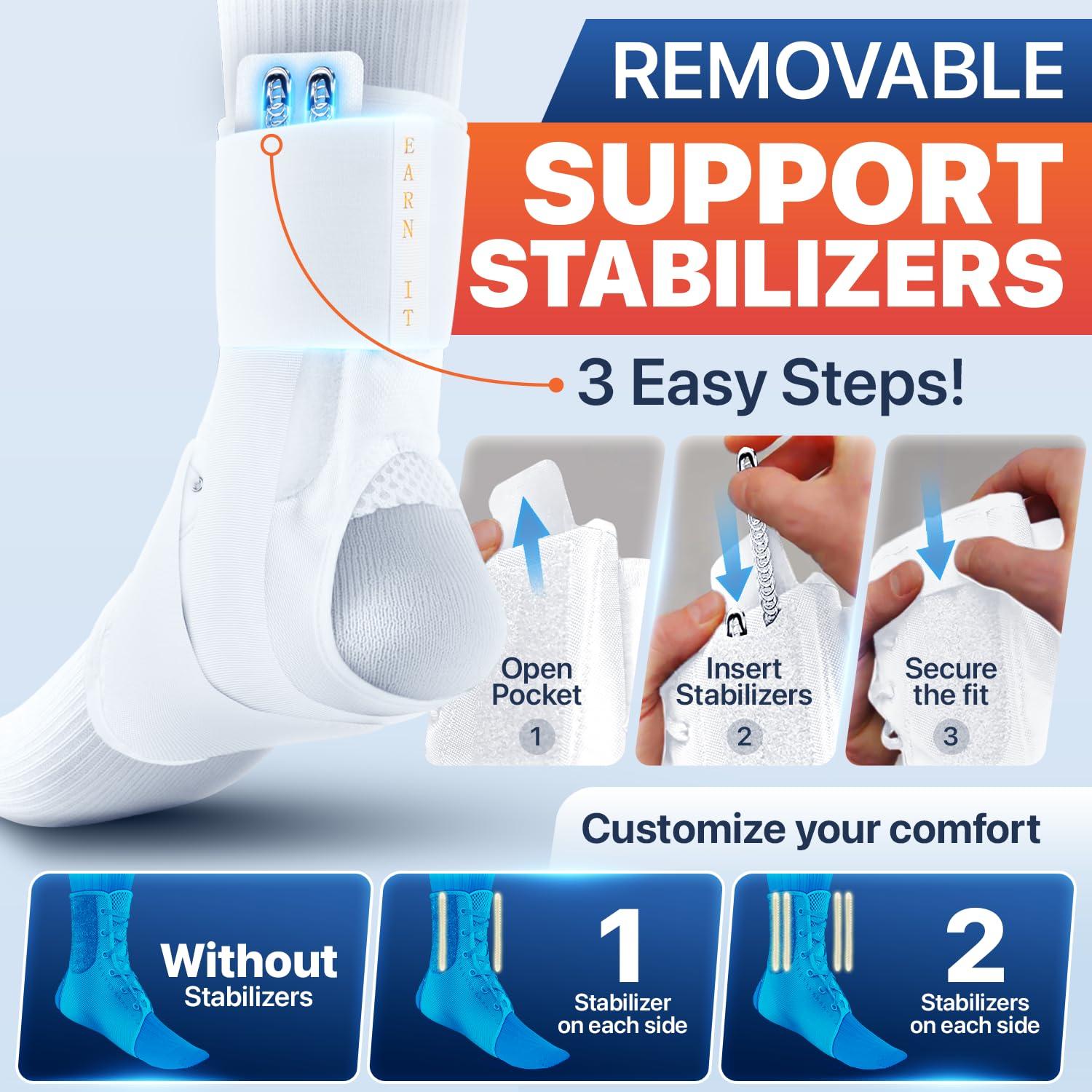 Férula Transpirable para Tobillo Dr. Brace Mediana Blanca