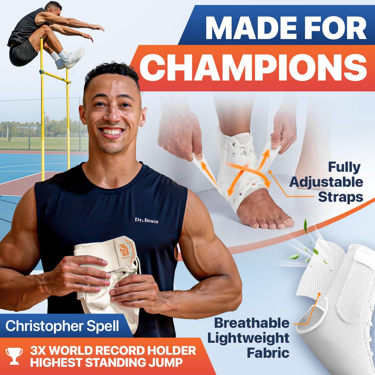 Férula Transpirable para Tobillo Dr. Brace Mediana Blanca