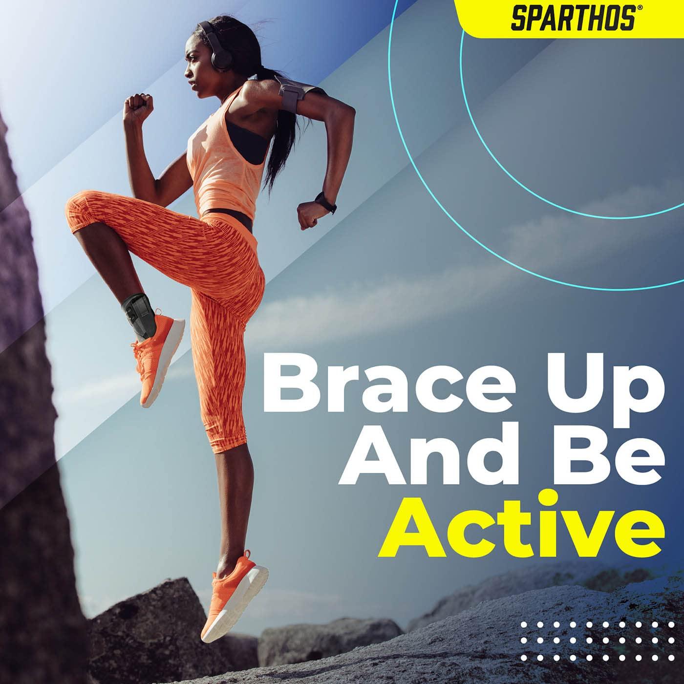 Férula de Tobillo Sparthos Ajustable - Soporte para Lesiones - Gris Grande