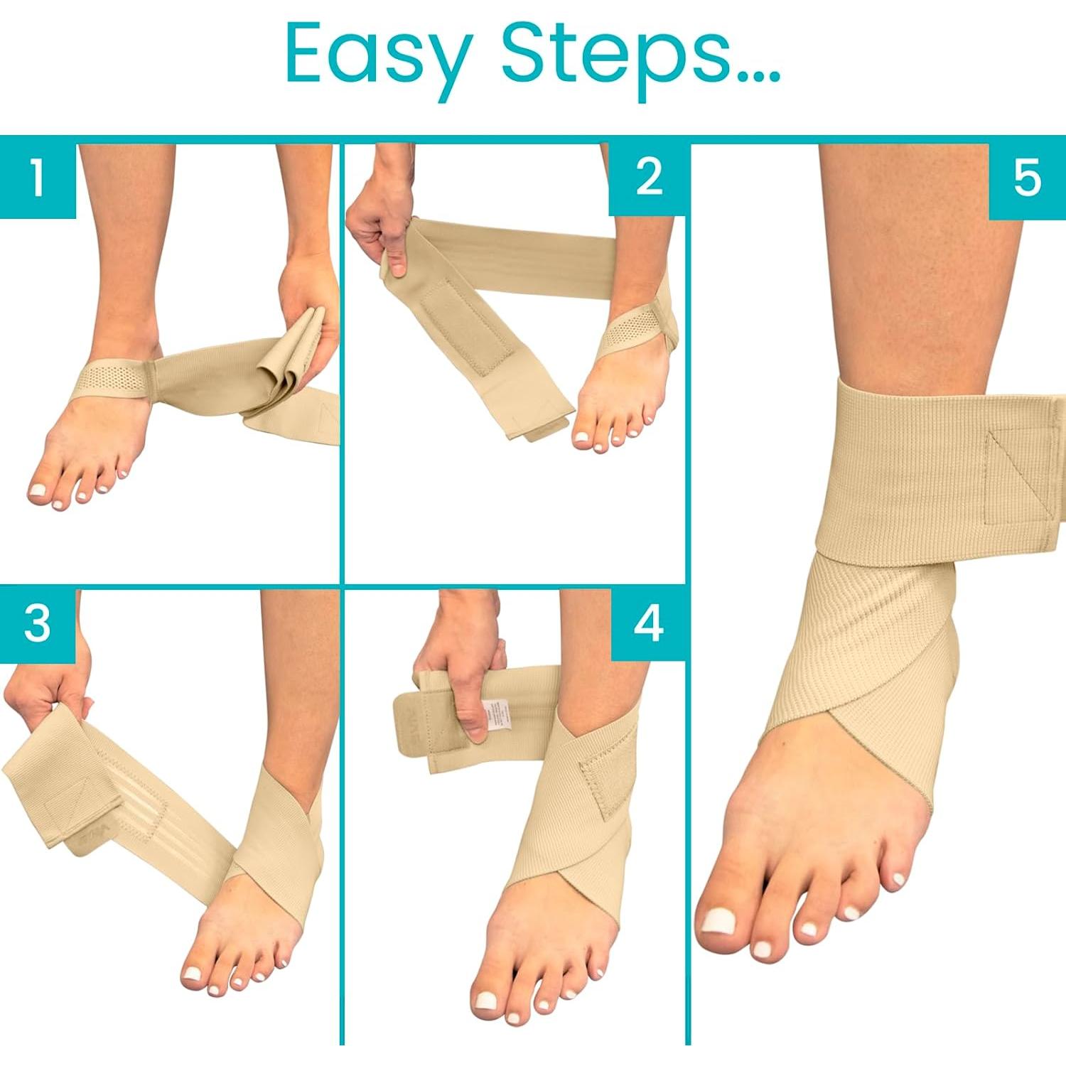 Faja de Tobillo Vive - Soporte Compresivo Beige (2 Piezas)