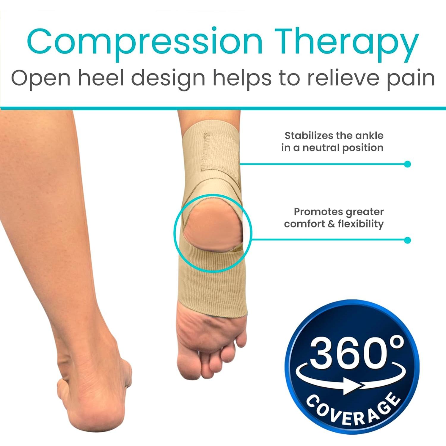 Faja de Tobillo Vive - Soporte Compresivo Beige (2 Piezas)