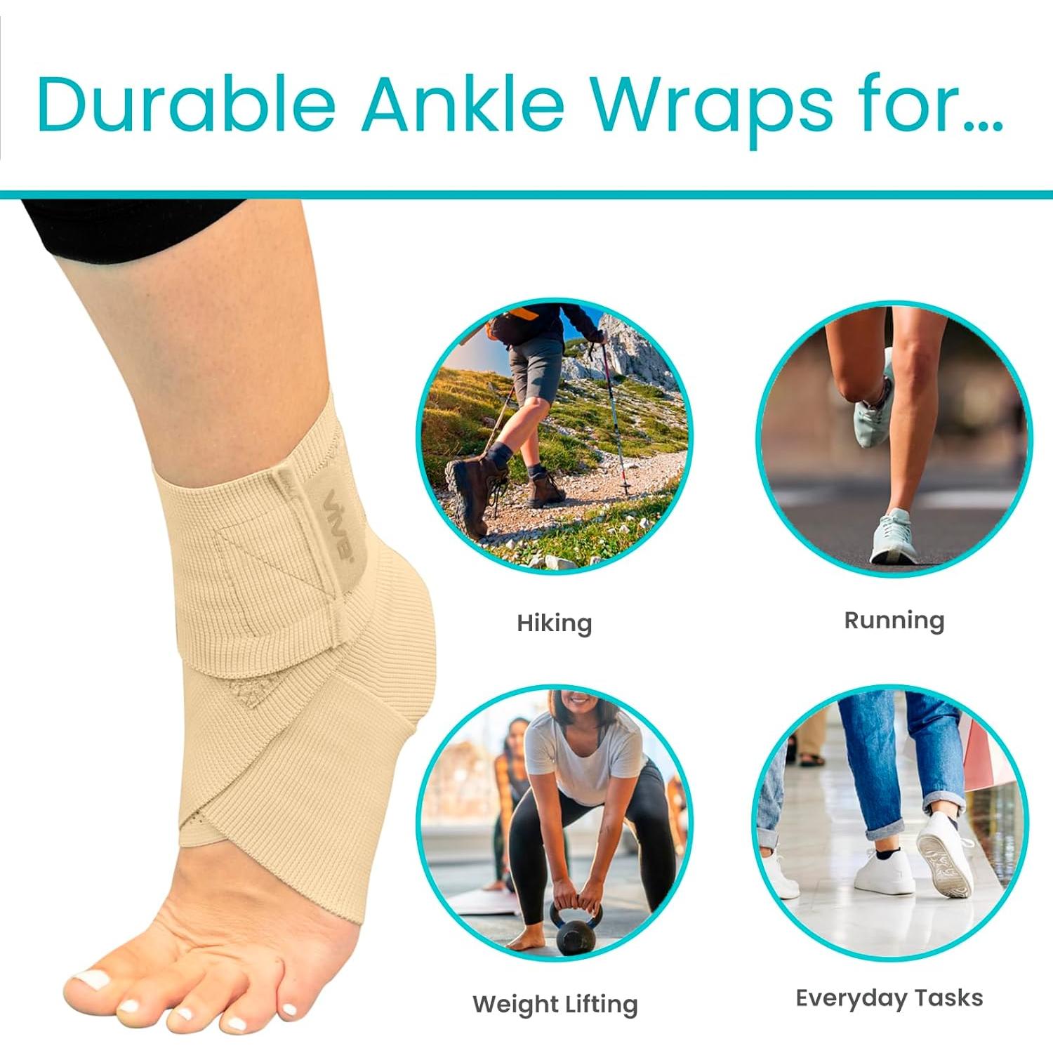 Faja de Tobillo Vive - Soporte Compresivo Beige (2 Piezas)