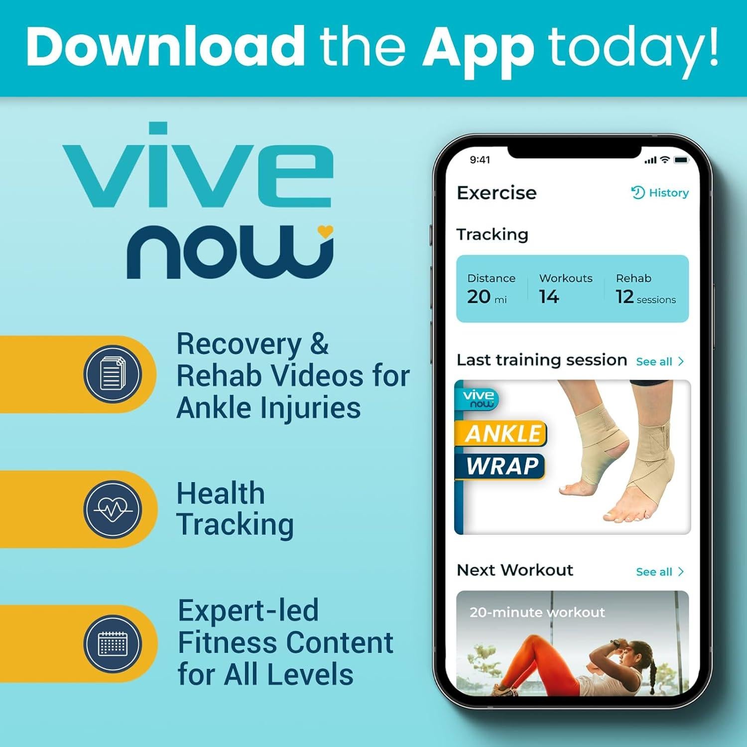 Faja de Tobillo Vive - Soporte Compresivo Beige (2 Piezas)