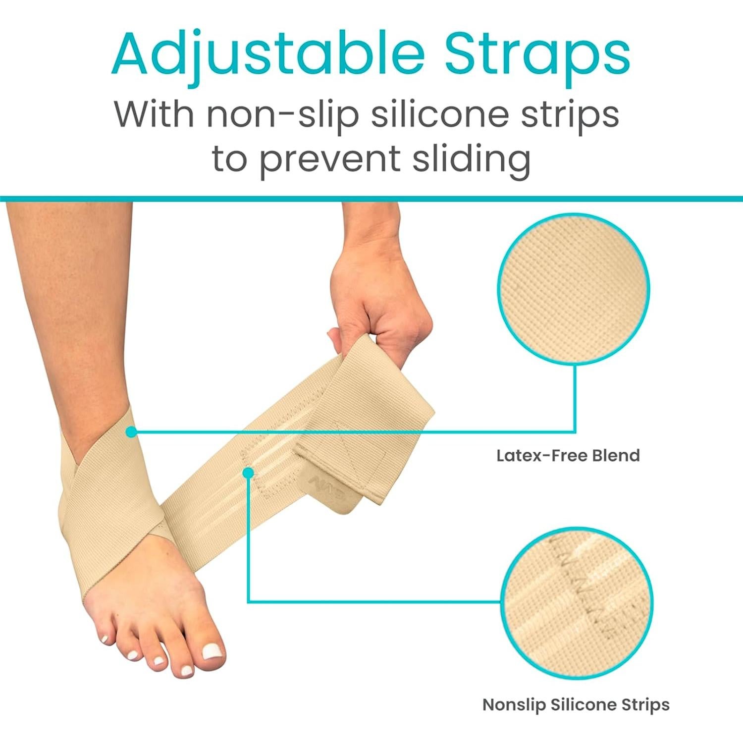 Faja de Tobillo Vive - Soporte Compresivo Beige (2 Piezas)