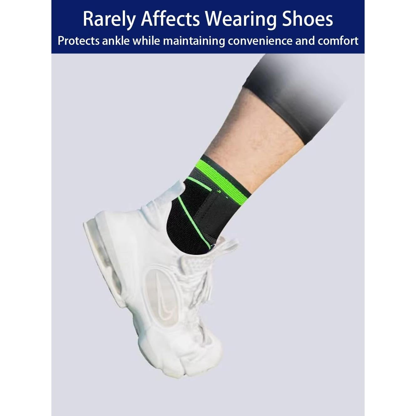 Faja de Compresión para Tobillo SUJAYU - Soporte Ajustable Grande Negro