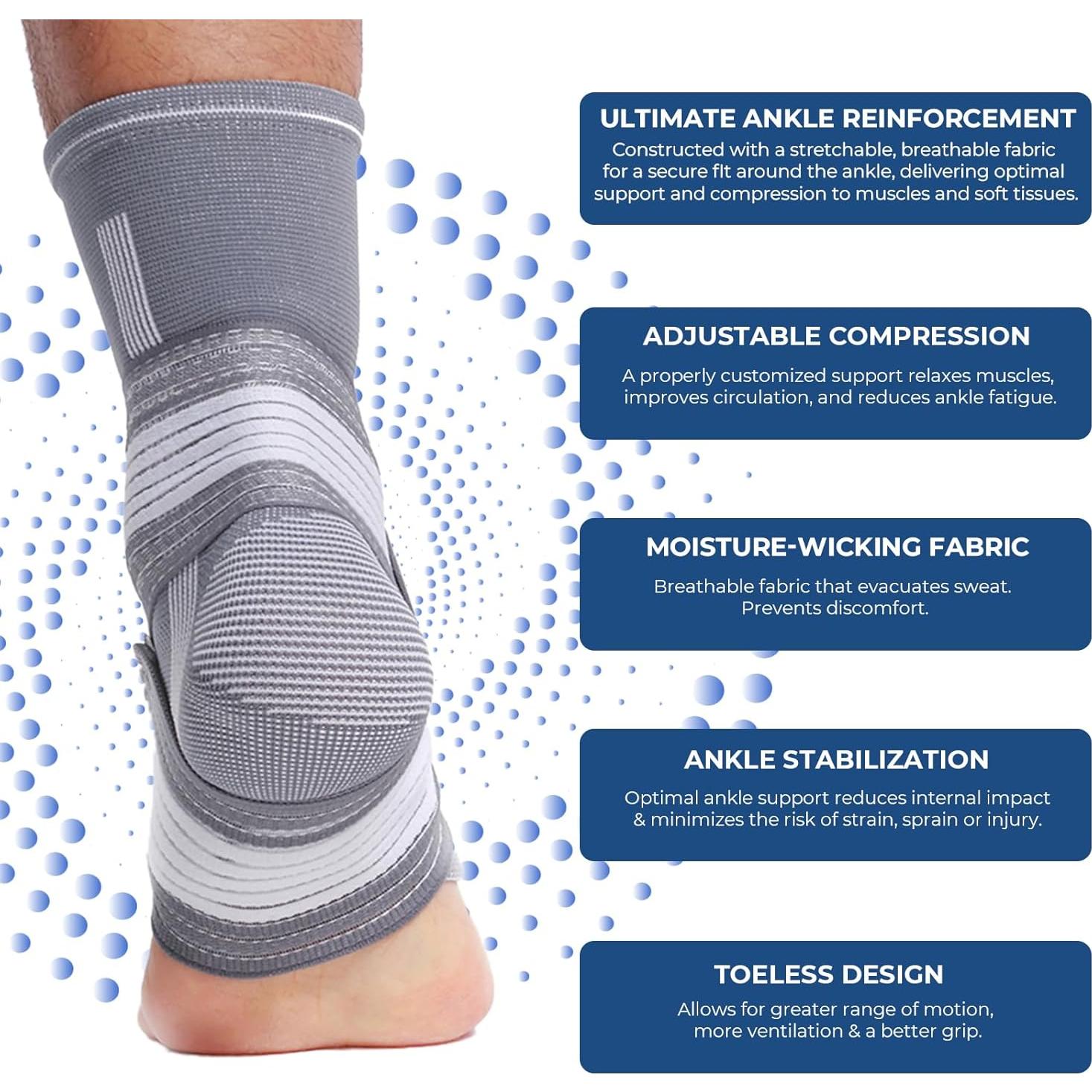 Faja de Soporte para Tobillo NeoTech Care Ajustable Gris S