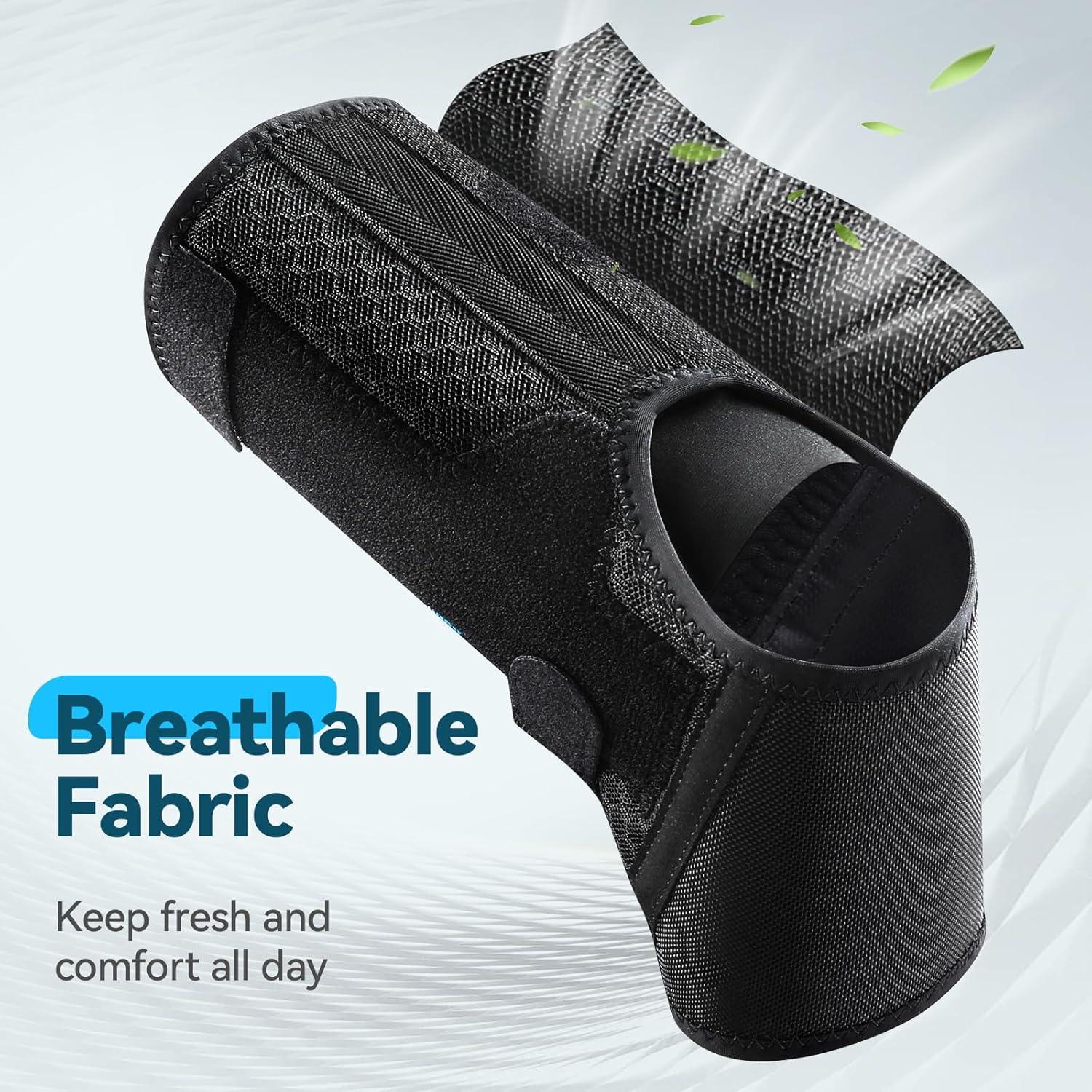 Faja para Tobillo AGPTEK Ajustable con Splints Removibles Azul L