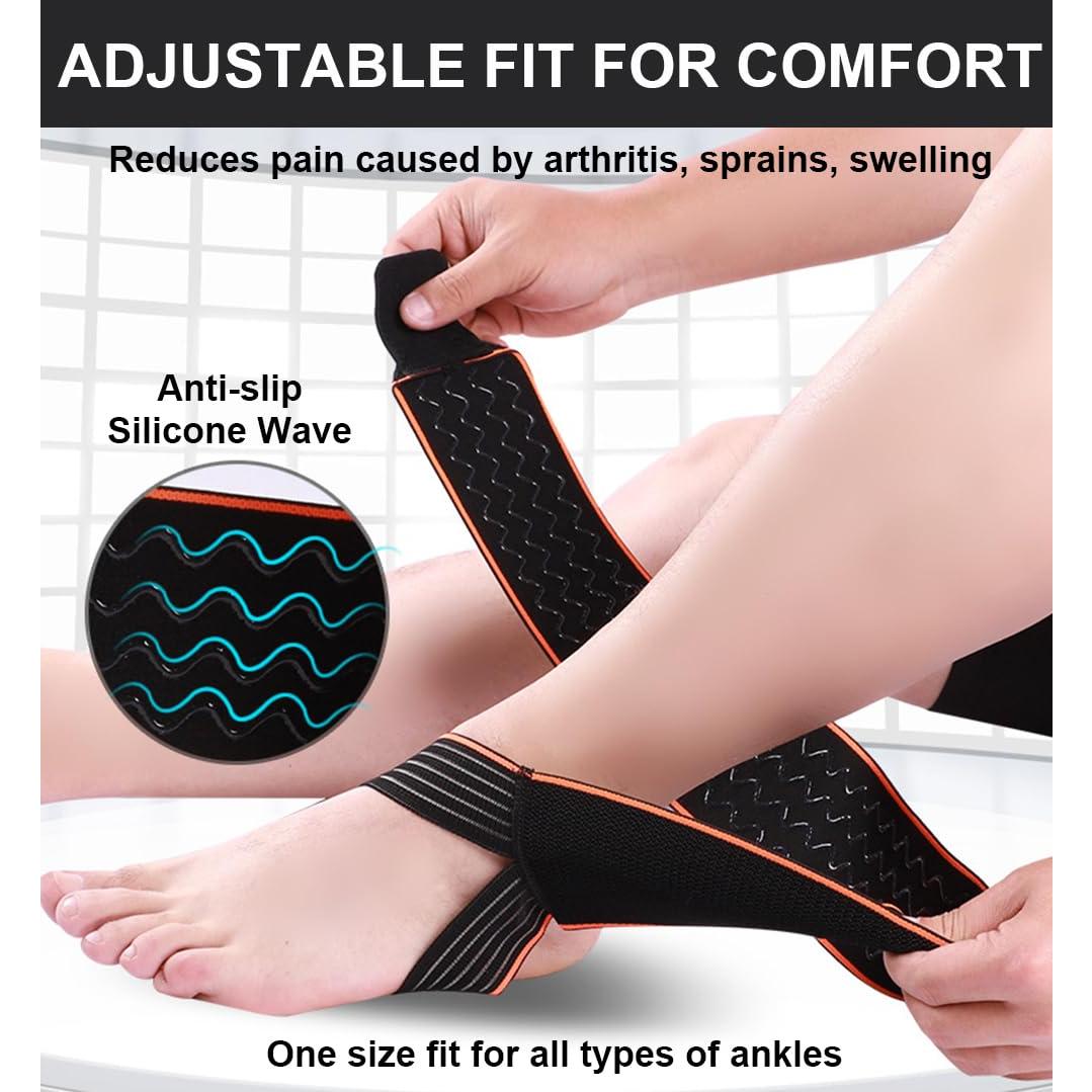 Soporte de Tobillo Ajustable SUJAYU para Esguince - Gris