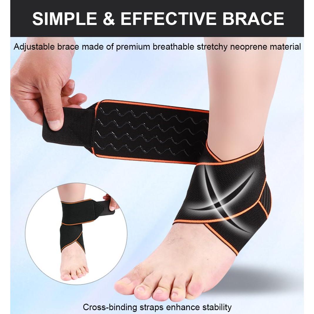 Soporte de Tobillo Ajustable SUJAYU para Esguince - Gris