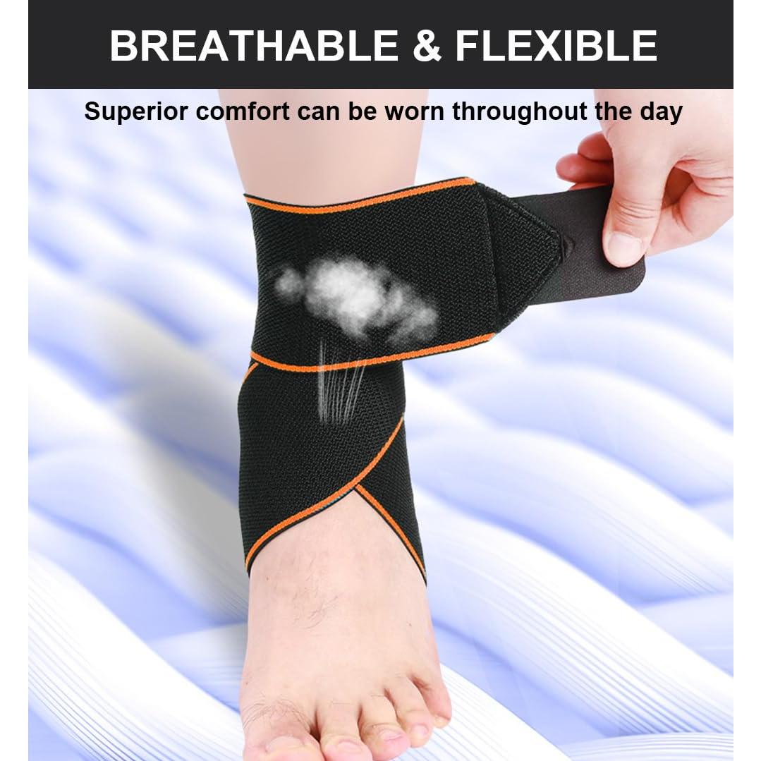 Soporte de Tobillo Ajustable SUJAYU para Esguince - Gris