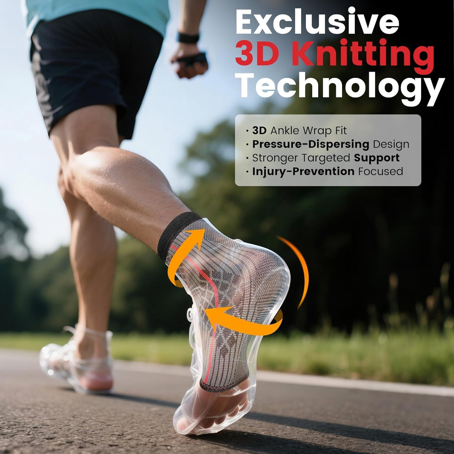 Mangas de Compresión para Tobillo ZOYER - 2 Unidades, Grande