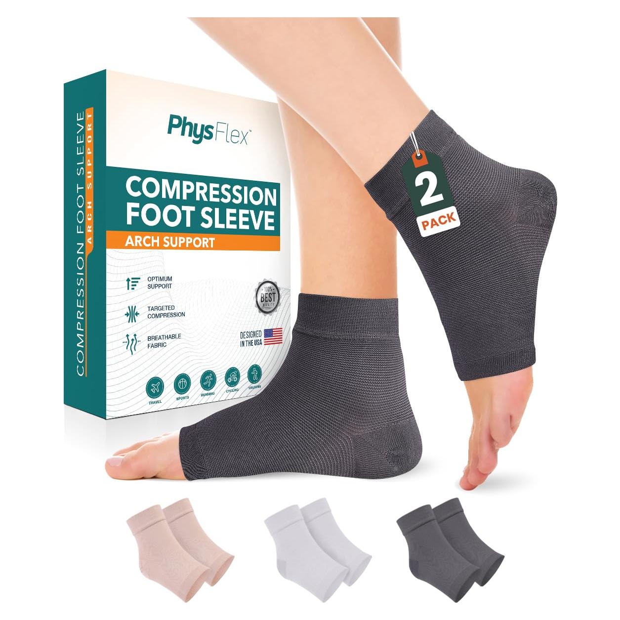 Calcetines de Compresión PhysFlex 20-30mmHg para Alivio de Dolor