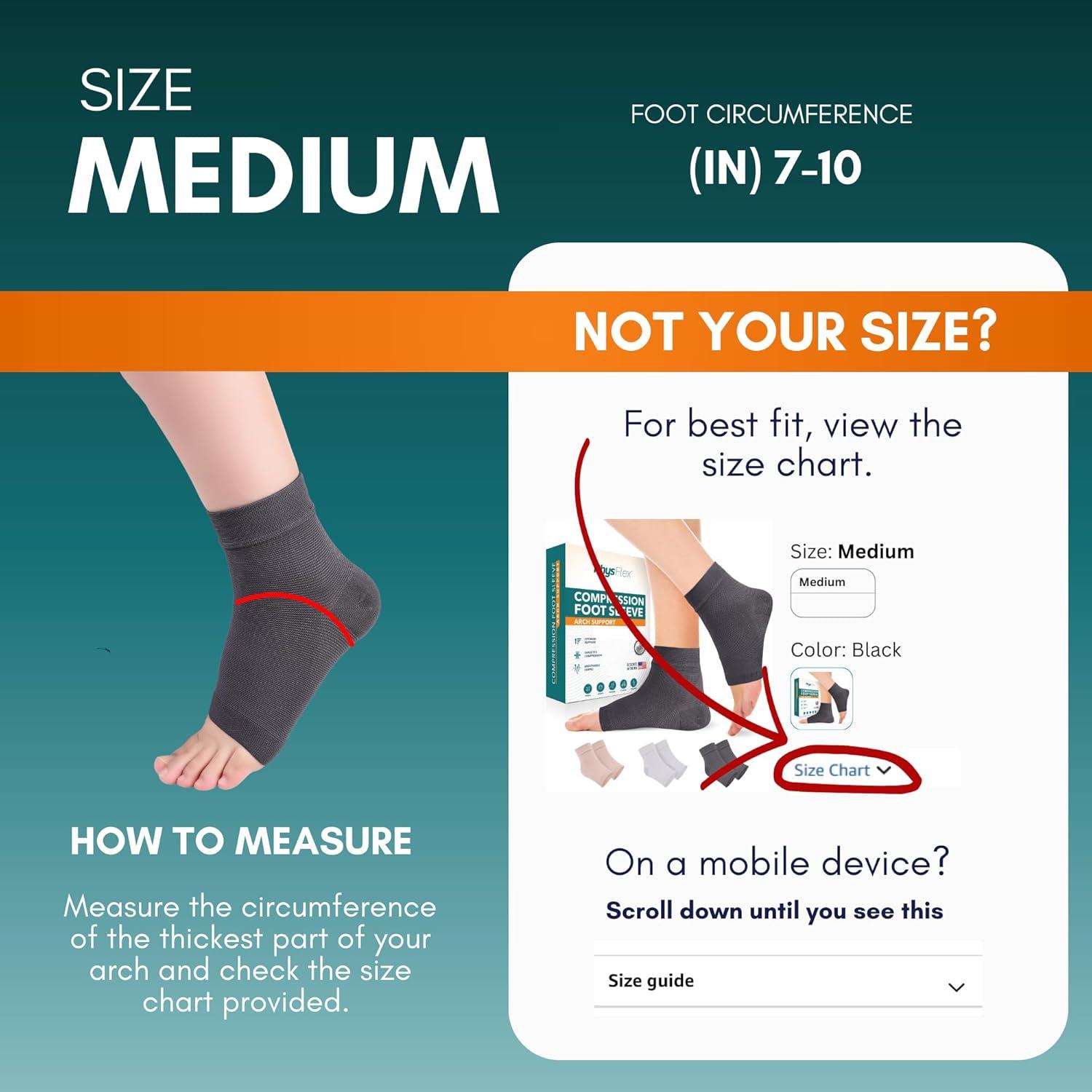 Calcetines de Compresión PhysFlex 20-30mmHg para Alivio de Dolor