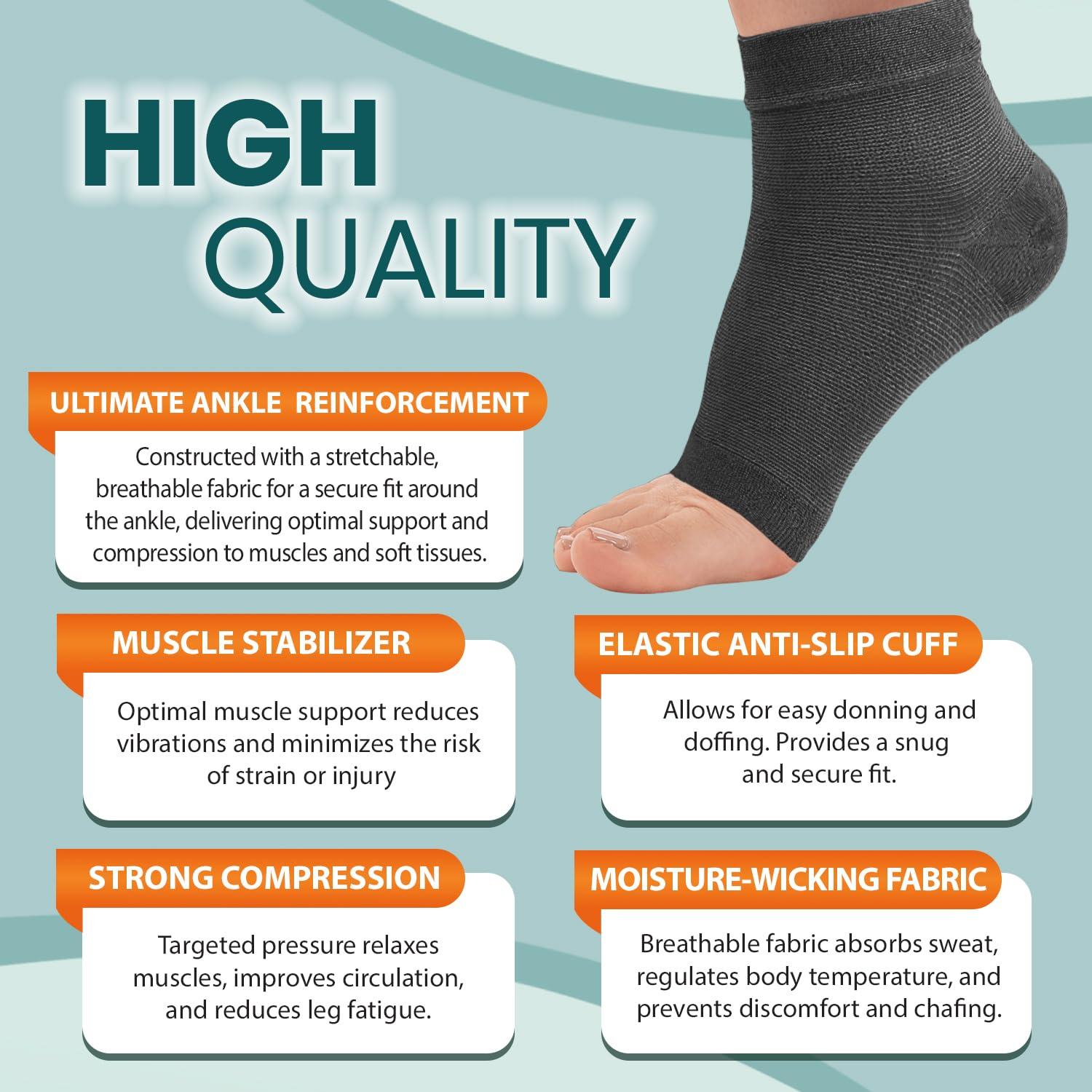 Calcetines de Compresión PhysFlex 20-30mmHg para Alivio de Dolor