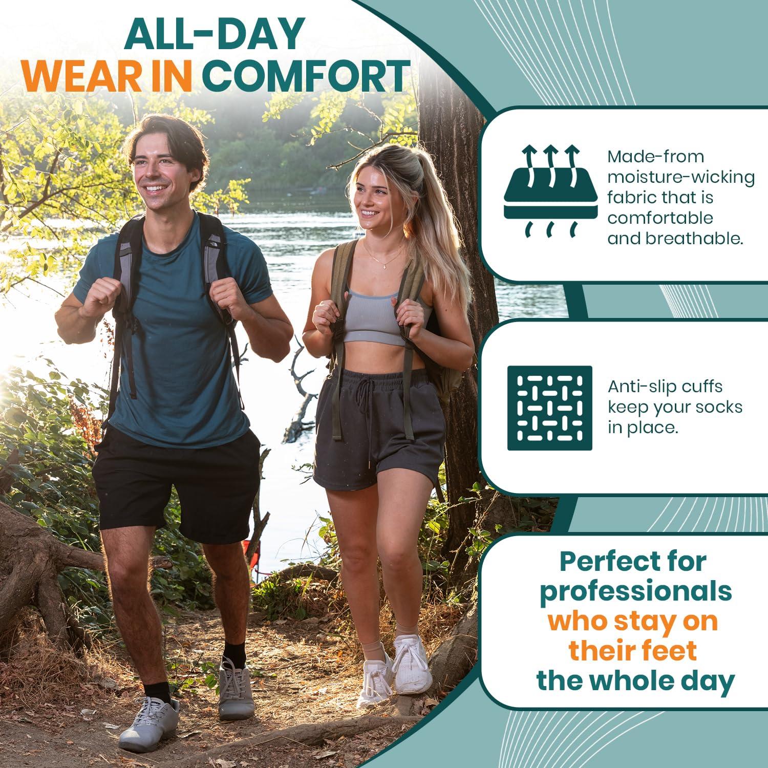 Calcetines de Compresión PhysFlex 20-30mmHg para Alivio de Dolor