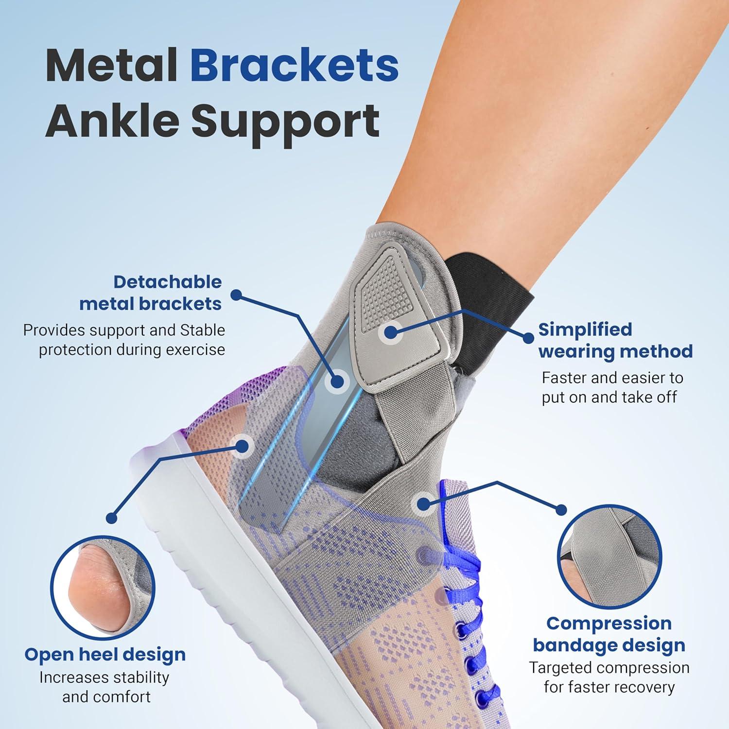 Férula de Soporte para Tobillo Awkstar Ajustable Gris
