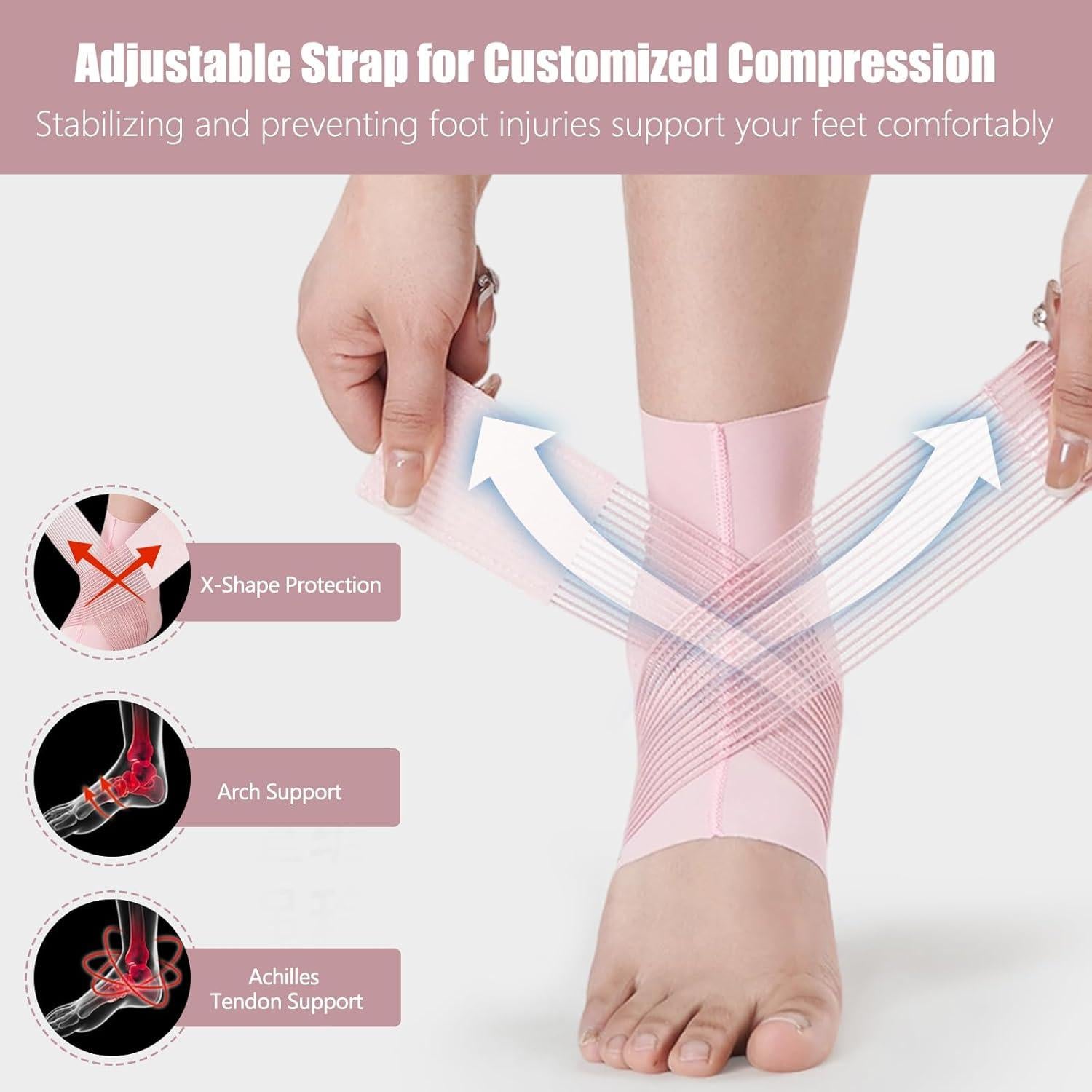 Férula de Tobillo NuCamper Unisex Ajustable con Compresión