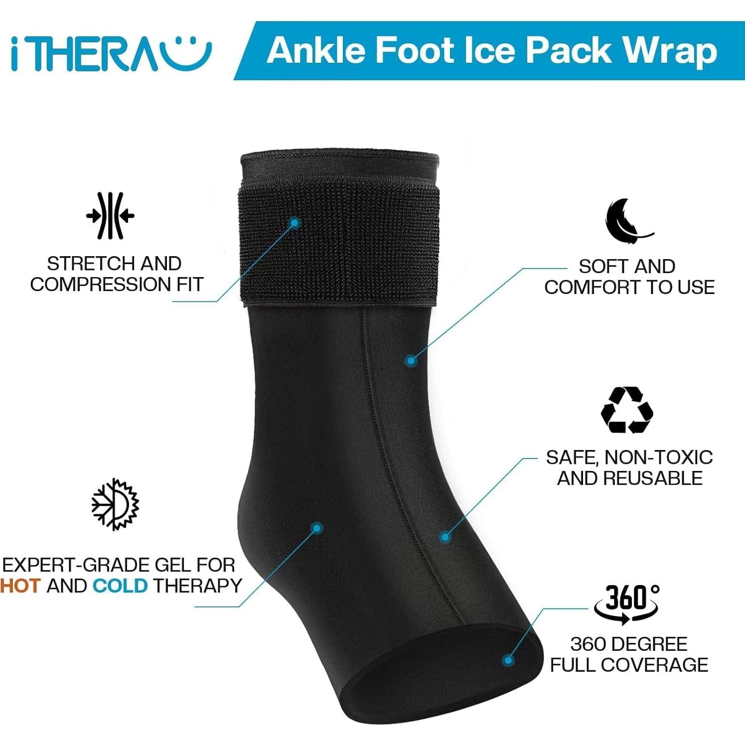 Funda de Hielo para Tobillo iTHERAU Gel Reutilizable 27.9cm